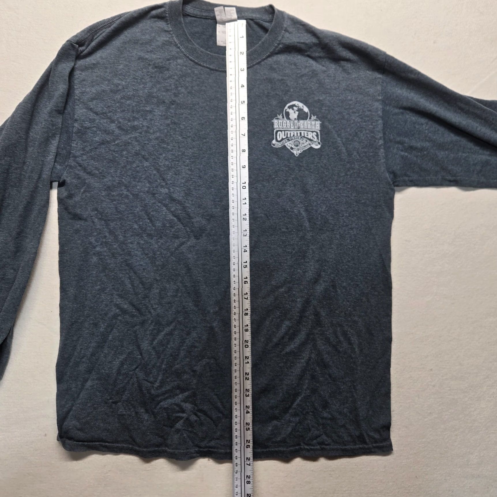 Vintage REO Rugged Earth Outfitters T-Shirt Shirt Adult L Blue Cotton Polyester Logo Fish Long Sleeve Crew Neck Mens Size US L / EU 52-54 / 3 - 6 Thumbnail