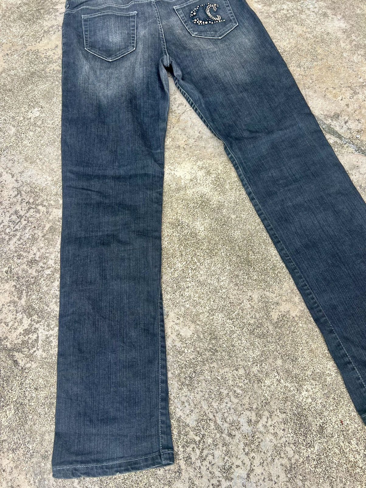 Just Cavalli Vintage Y2K Just Cavalli Rhinestones Jeans Black Denim Size US 34 / EU 50 - 15 Thumbnail