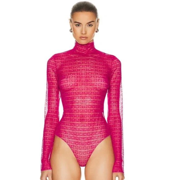 Givenchy Givenchy Fuchsia Long-sleeve Bodysuit - NEW WITH TAGS Size L / US 10 / IT 46 - 1 Thumbnail