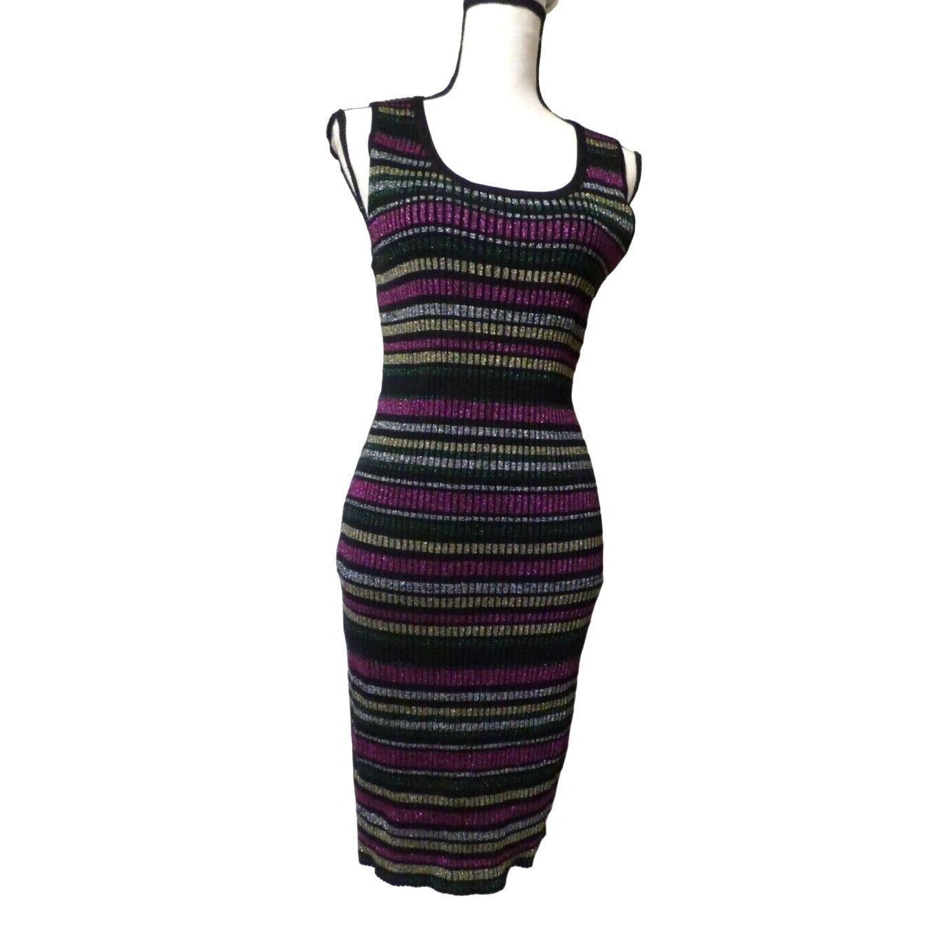 Other Planet Gold Derek Heart Juniors' Plus Size Metallic-Stripe Size ONE SIZE - 4 Thumbnail