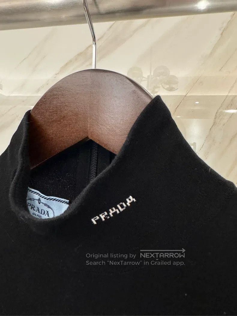 Prada Prada Black neckline logo long skirt Size XS / US 0-2 / IT 36-38 - 3 Thumbnail