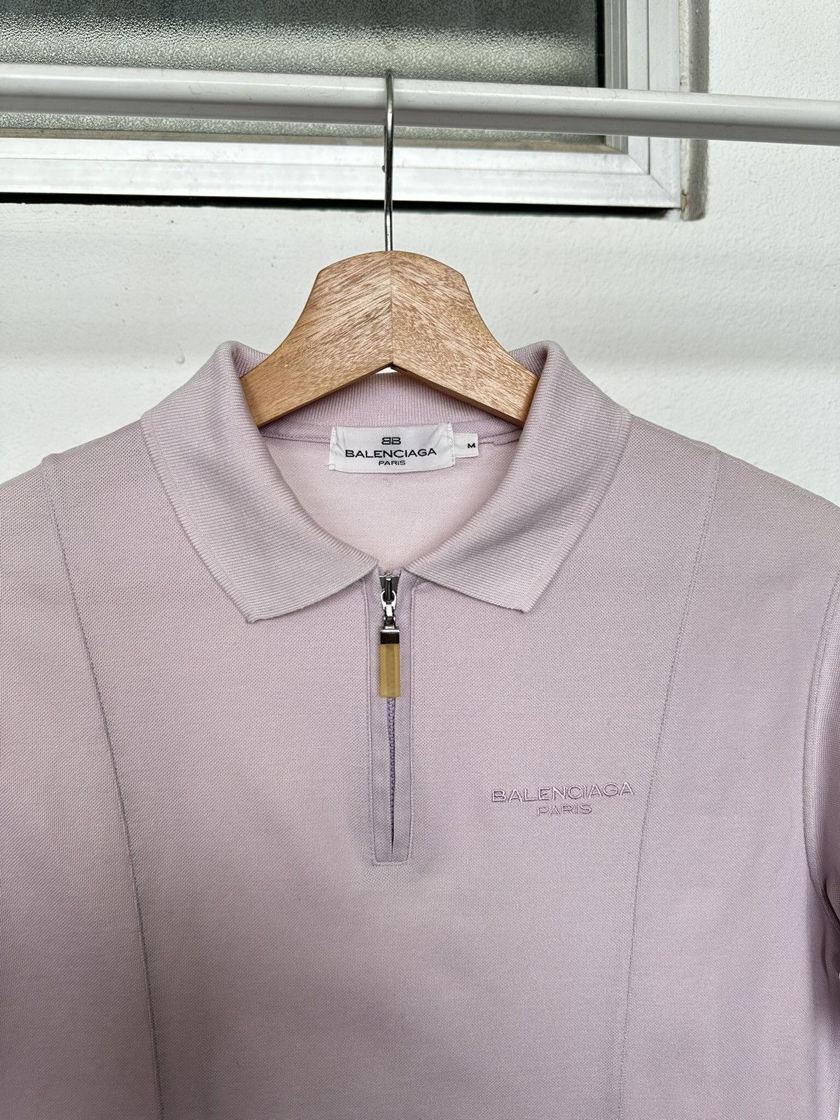 Balenciaga 90’s Balenciaga polo zipper up tee Size US S / EU 44-46 / 1 - 7 Thumbnail