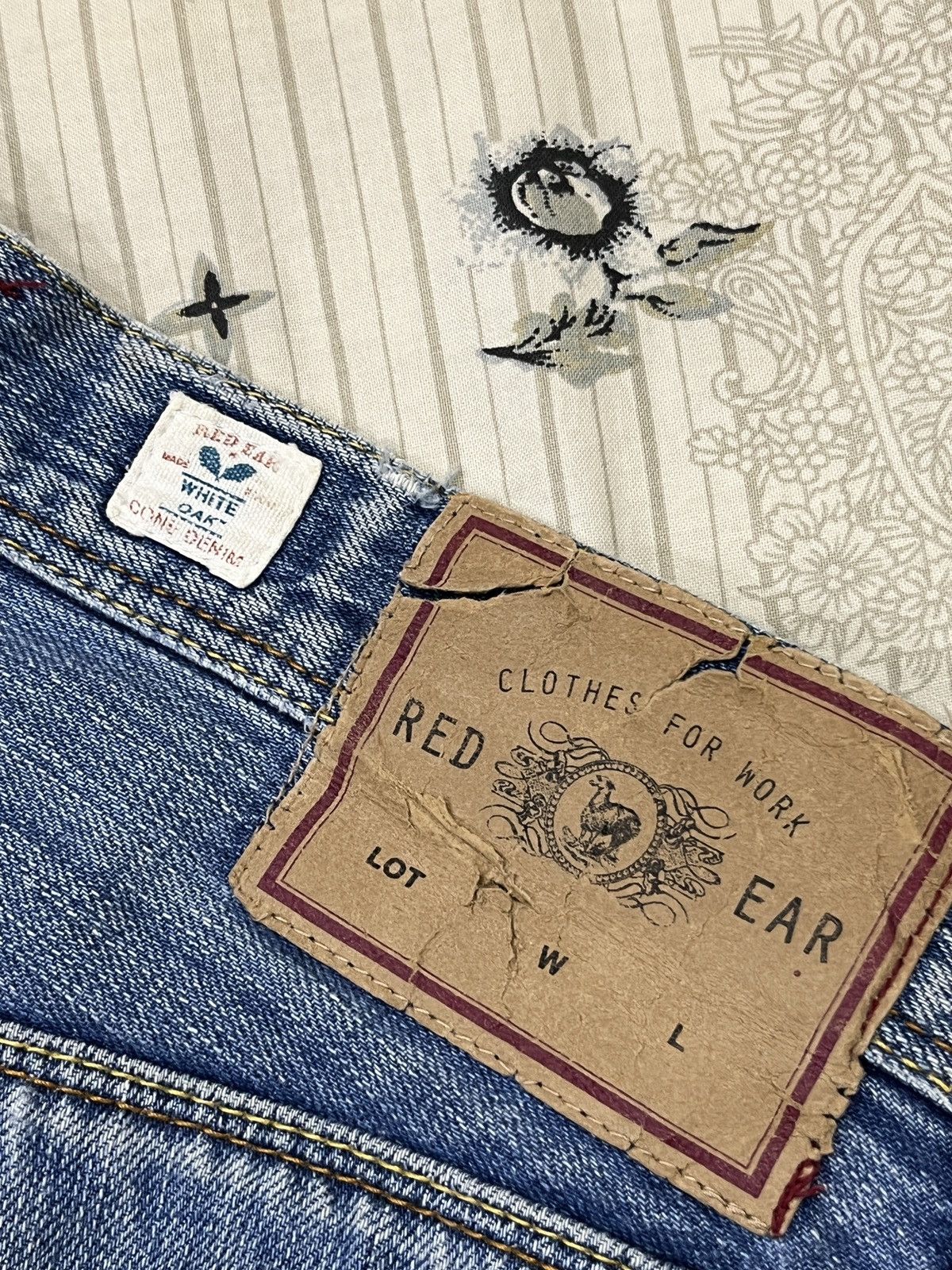 ??VINTAGE PAUL SMITH RED EAR SELVEDGE CUSTOM PATCHWORK DENIM