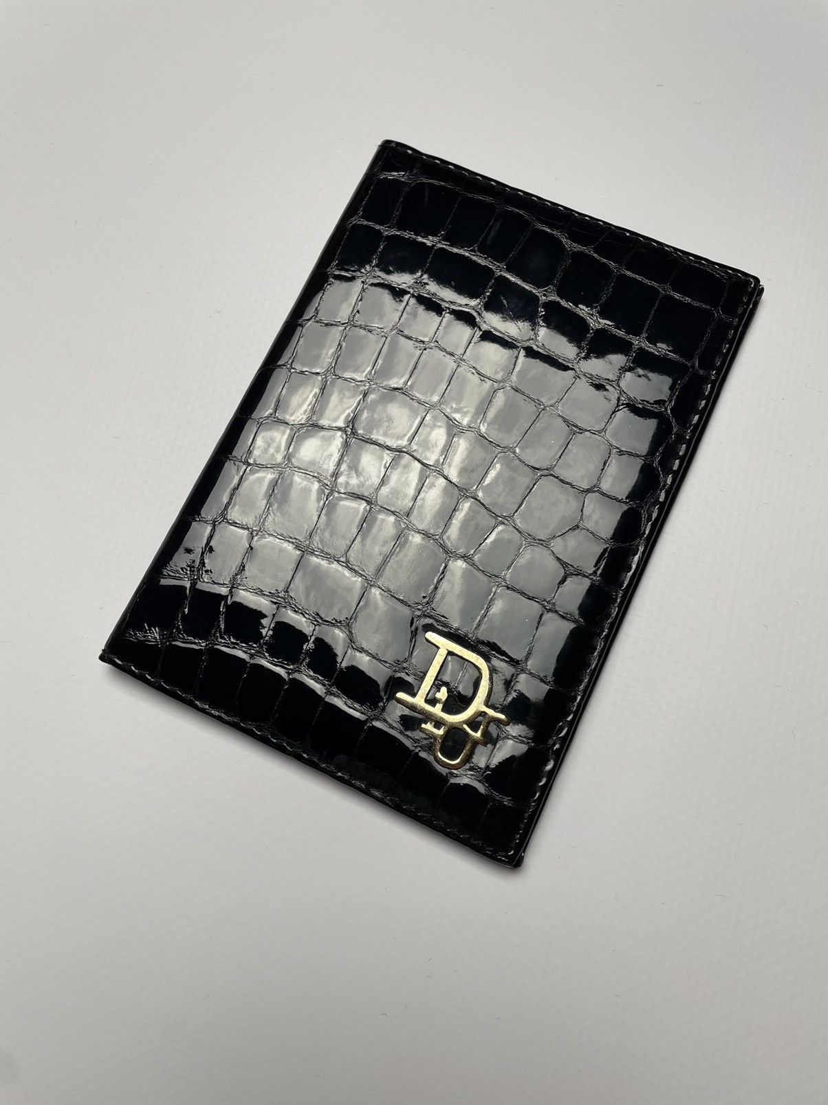 image of Christian Dior Monsieur x Dior Very Christian Dior Leather Passport Holder in Black, Men's