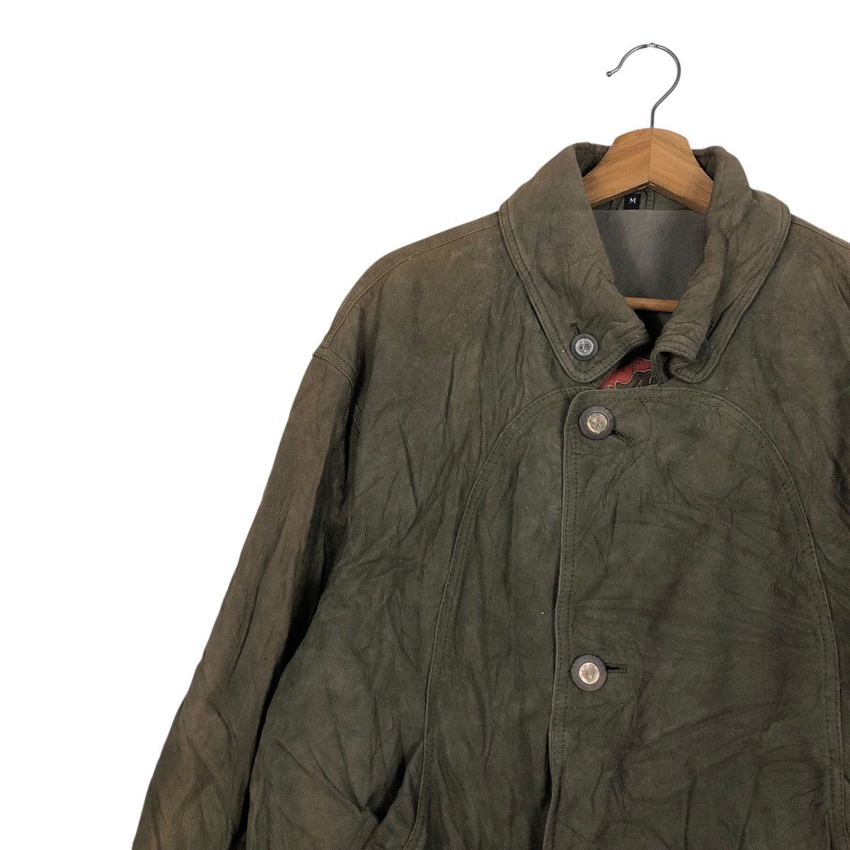 Japanese Brand 📌Vintage Work Leather Jacket Unbranded Issey Miyake Size US M / EU 48-50 / 2 - 8 Thumbnail