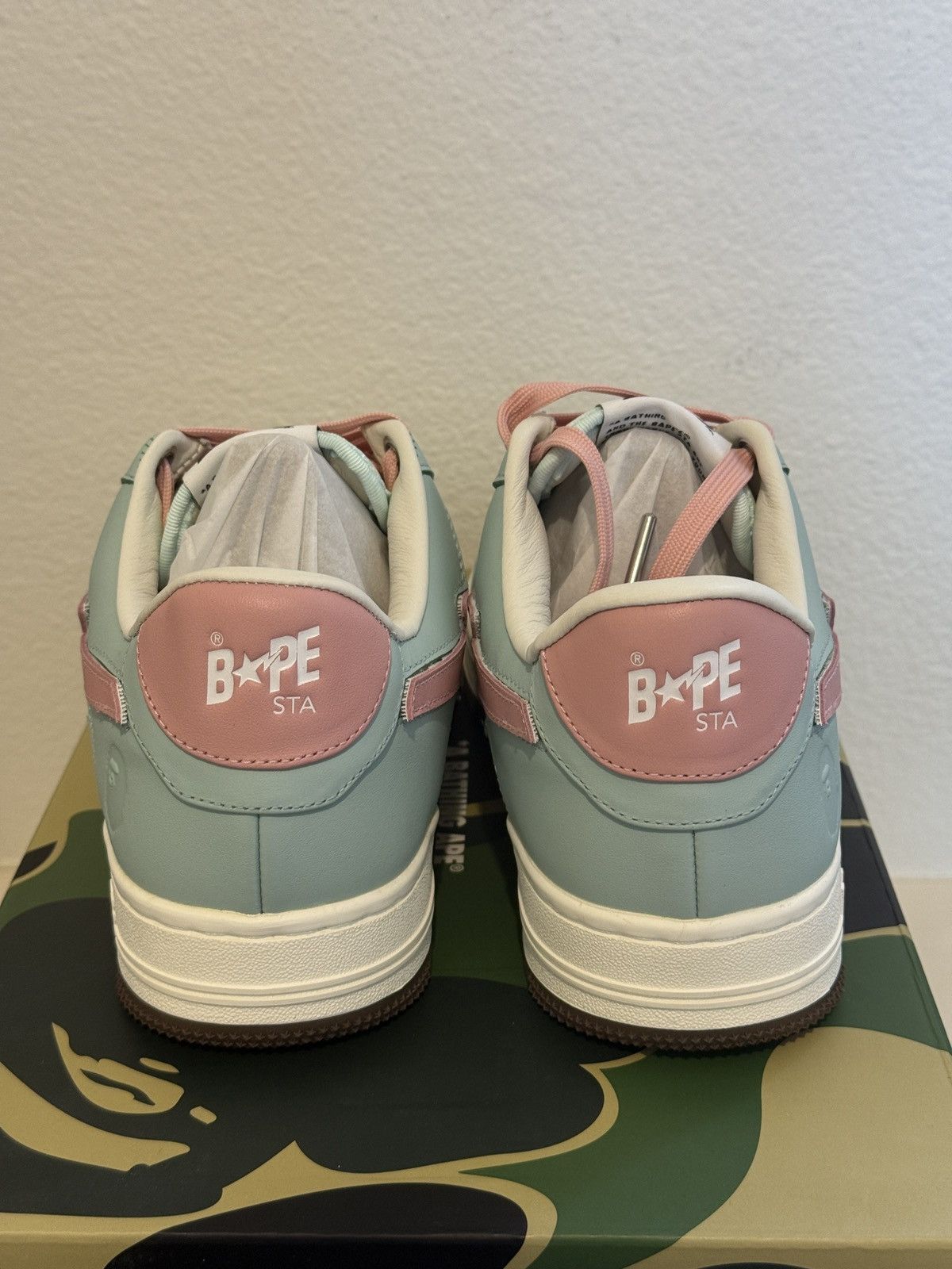 Bape A Bathing Ape Bape Sta #4 Pastel Pink Blue Brown Size US 8.5 / EU 41-42 - 4 Thumbnail