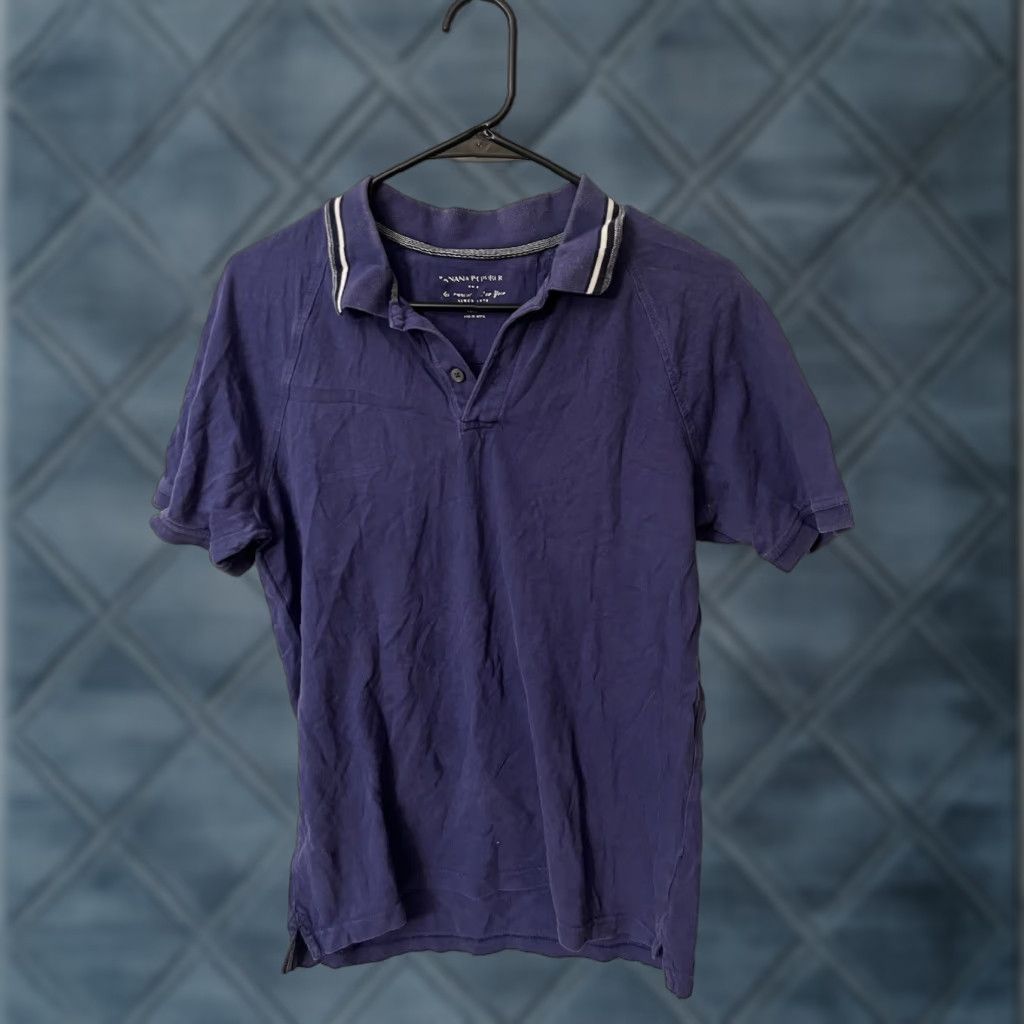 Banana Republic VINTAGE Banana Republic Men's Polo Shirt Size Medium Slim Fit Cotton Short Sleeve Purple Solid 2000s Size US M / EU 48-50 / 2 - 1 Thumbnail