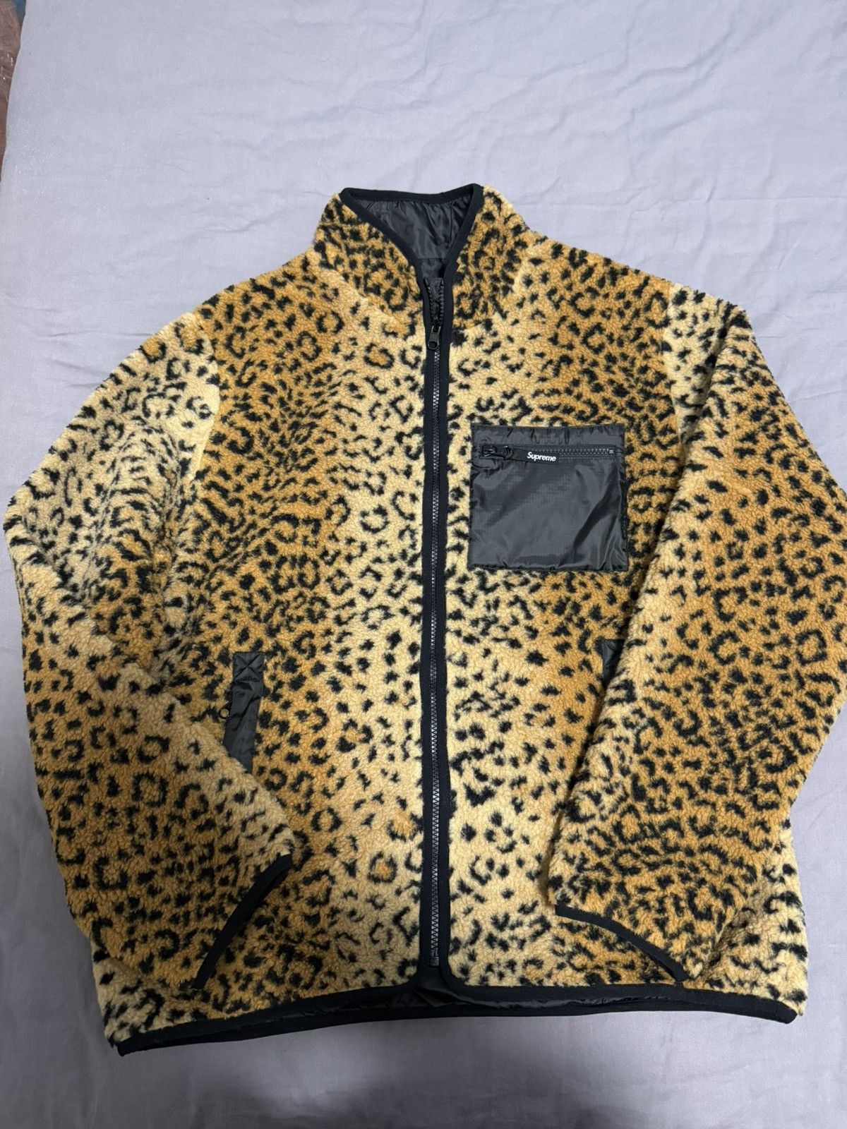Supreme Supreme reversible yellow leopard fleece reversible Jacket Size US L / EU 52-54 / 3 - 1 Thumbnail