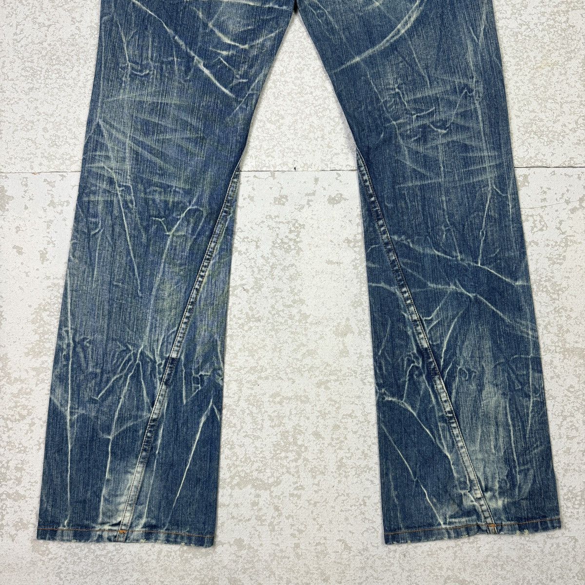 If Six Was Nine Twist Leg - 2000s Nylaus Flared Madness Jeans Size US 32 / EU 48 - 8 Thumbnail
