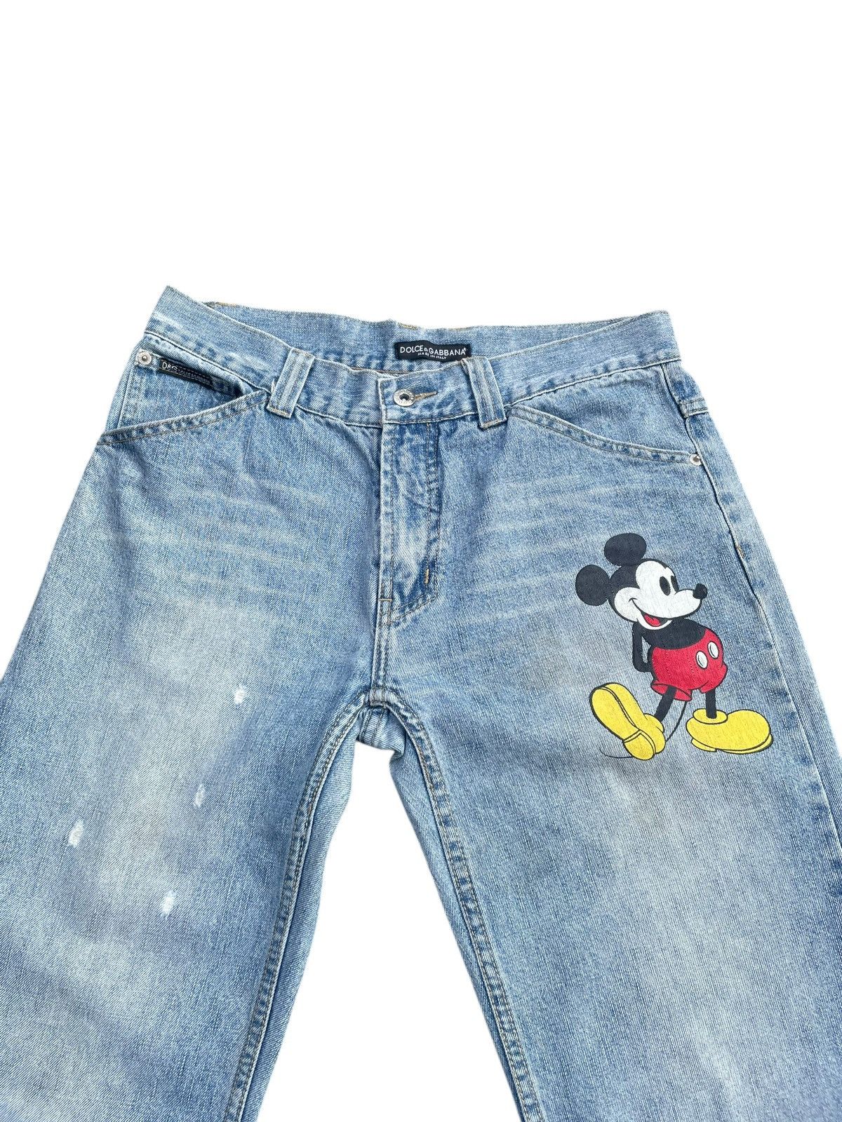 Mickey Mouse Vintage Dolce & Gabbana X Mickey Mouse Distresed Size US 32 / EU 48 - 5 Thumbnail