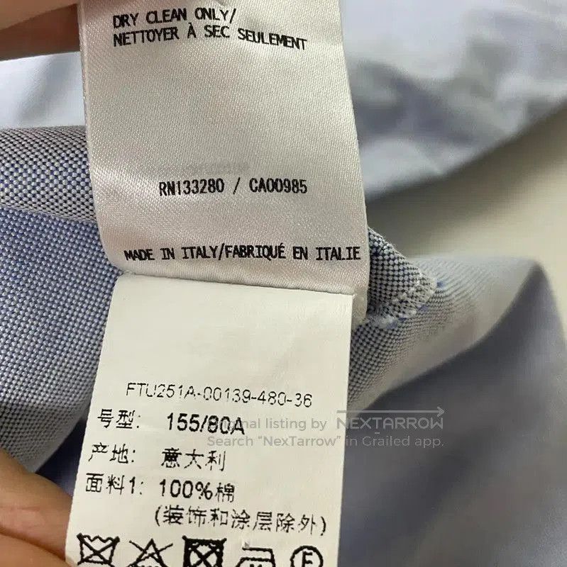 Thom Browne Thom Browne Stylish Blue Short Sleeve Blouse . Size M / US 6-8 / IT 42-44 - 7 Thumbnail
