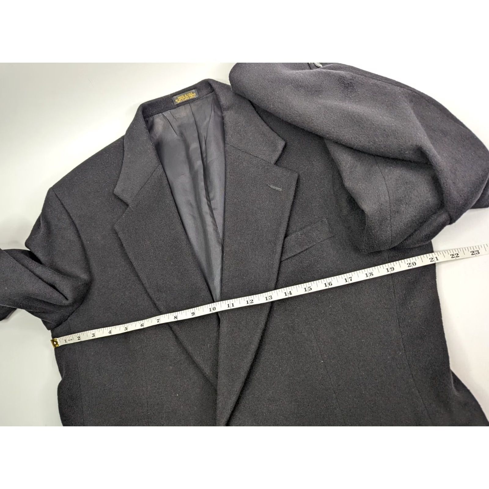 Vintage Robert Stock Black Blazer 2 Button Sport Coat Men’s 40 Reg Size 40R - 5 Thumbnail