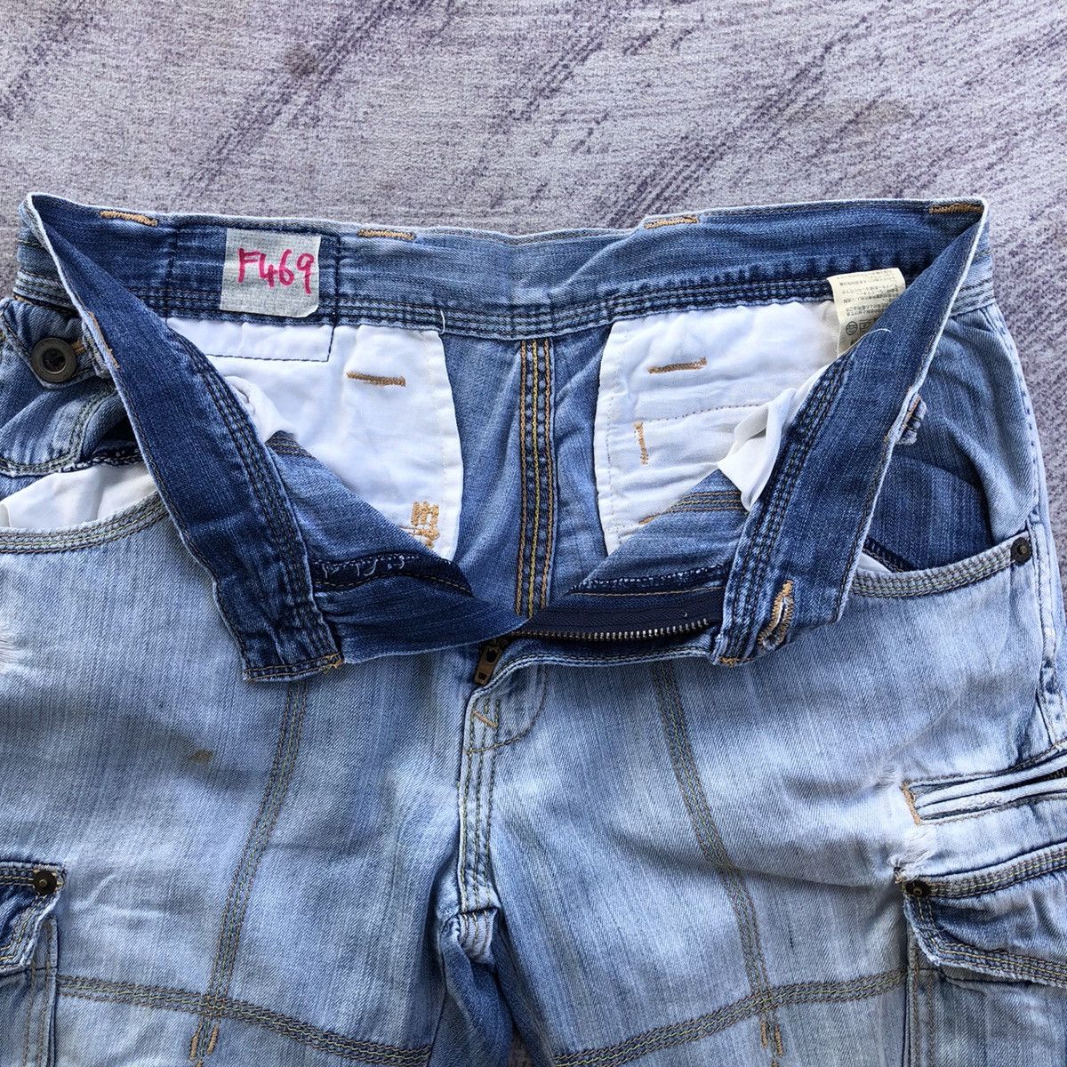 Jean Faded Cargo Denim Levis 502 Multipocket Tactical Pant Size US 30 / EU 46 - 7 Thumbnail