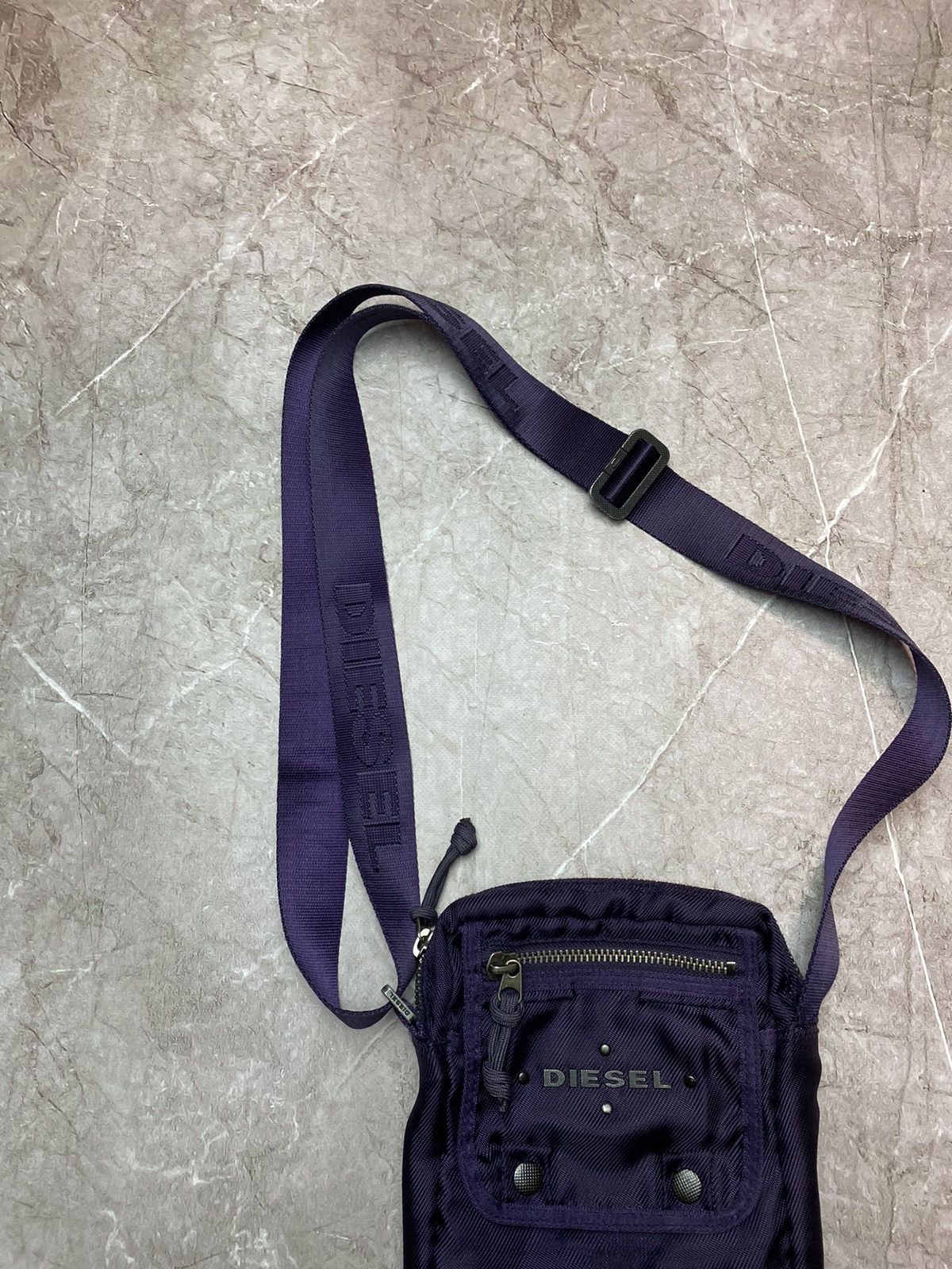 Diesel × Vintage Diesel Chocolate Purple Nylon Small Crossbody Cargo Bag Size ONE SIZE - 8 Thumbnail