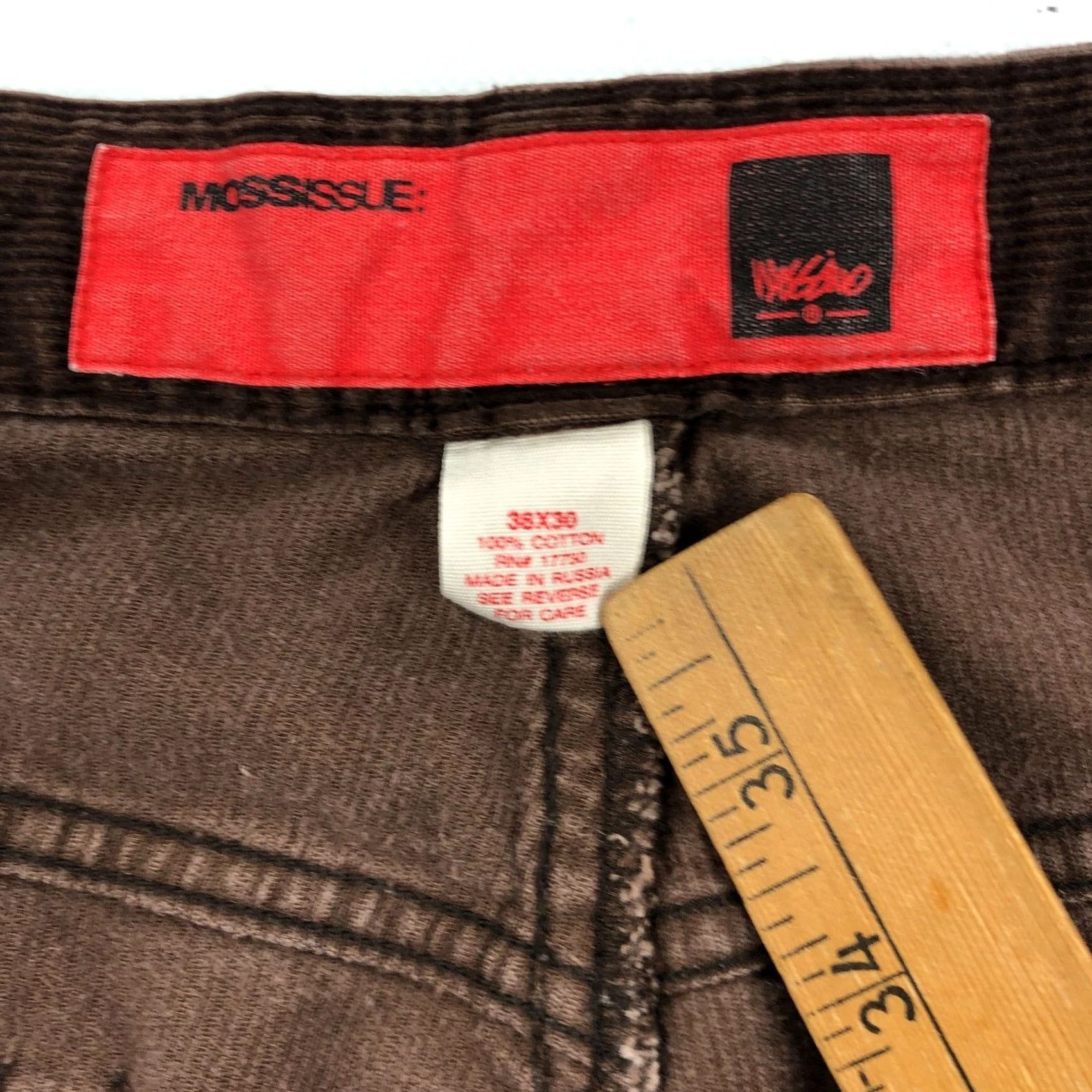 Mossimo Mossimo Men's Brown Corduroy Pants 38x30 Button Fly Straight Leg Size US 38 / EU 54 - 3 Thumbnail