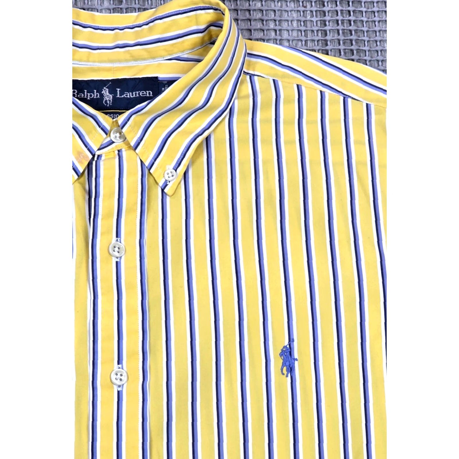Polo Ralph Lauren VINTAGE Polo Ralph Lauren Button-Up Shirt Striped Yellow XL Long Sleeve 90s Classic Fit Men’s Button-Down Polo Ralph Lauren Shirt Size US XL / EU 56 / 4 - 3 Thumbnail