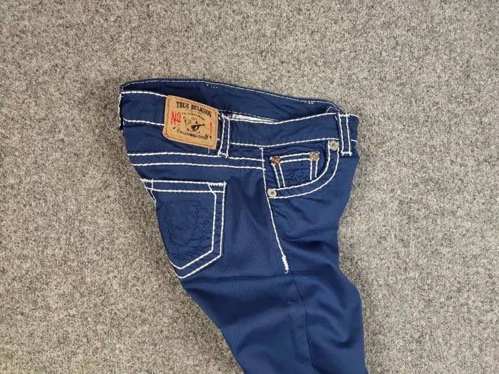 True Religion True Religion Brooklyn Blue Denim Slim Jeans Made in USA Size 28" / US 6 / IT 42 - 10 Thumbnail