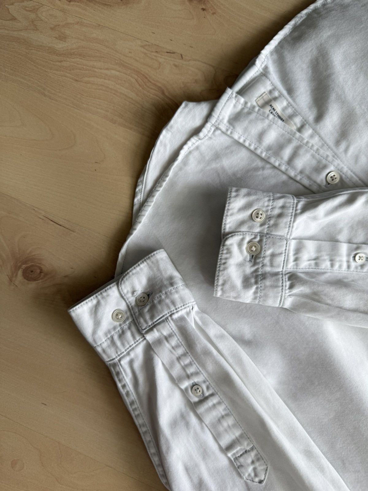 Acne Studios Acne Studios Isherwood den white ls shirt pop classic Size US M / EU 48-50 / 2 - 5 Thumbnail