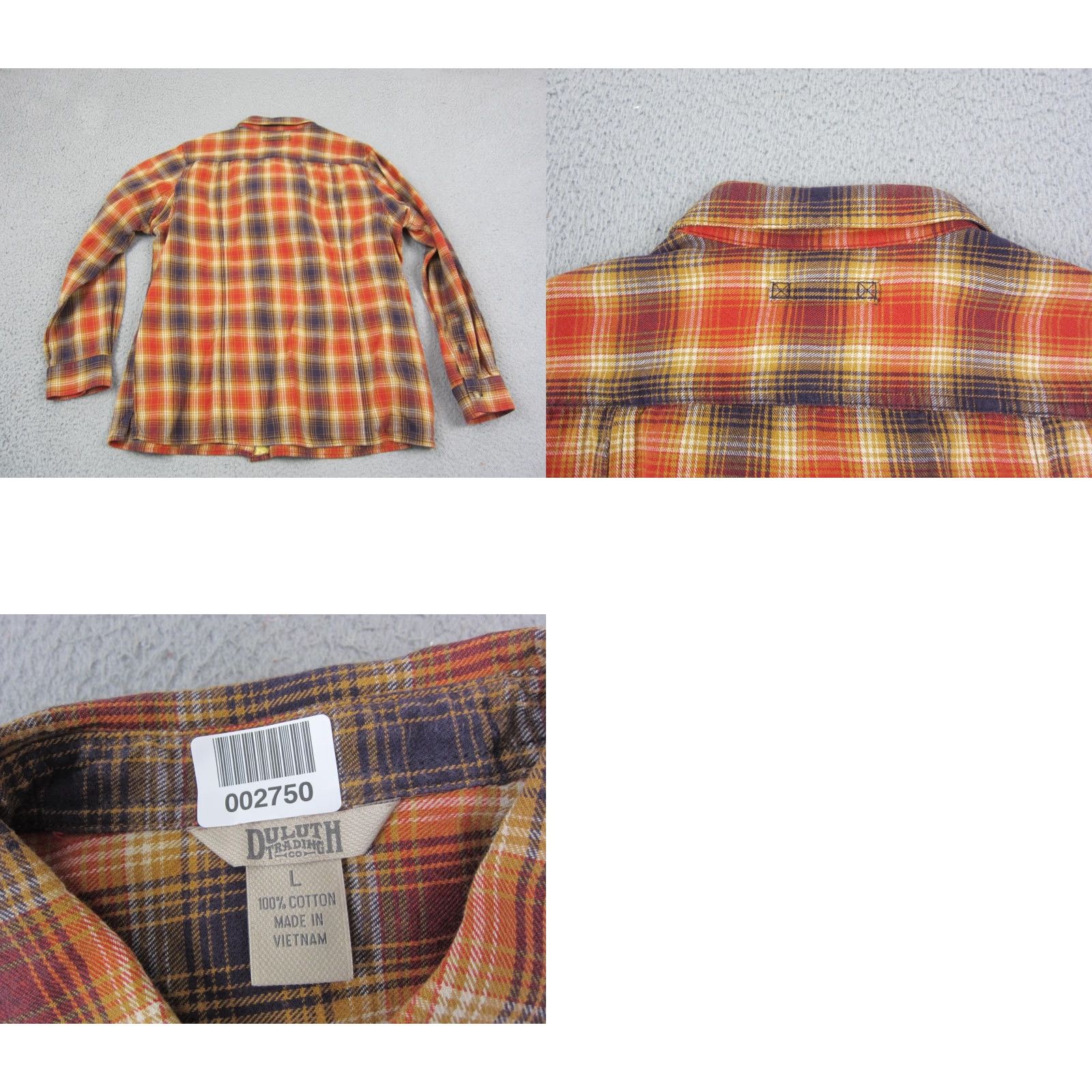 Vintage Duluth Shirt Womens L Orange Plaid Flannel Button-Up Cotton Western Shirt Women L Orange Plaid Flannel Button-Up Duluth Shirt Western Size L / US 10 / IT 46 - 8 Thumbnail