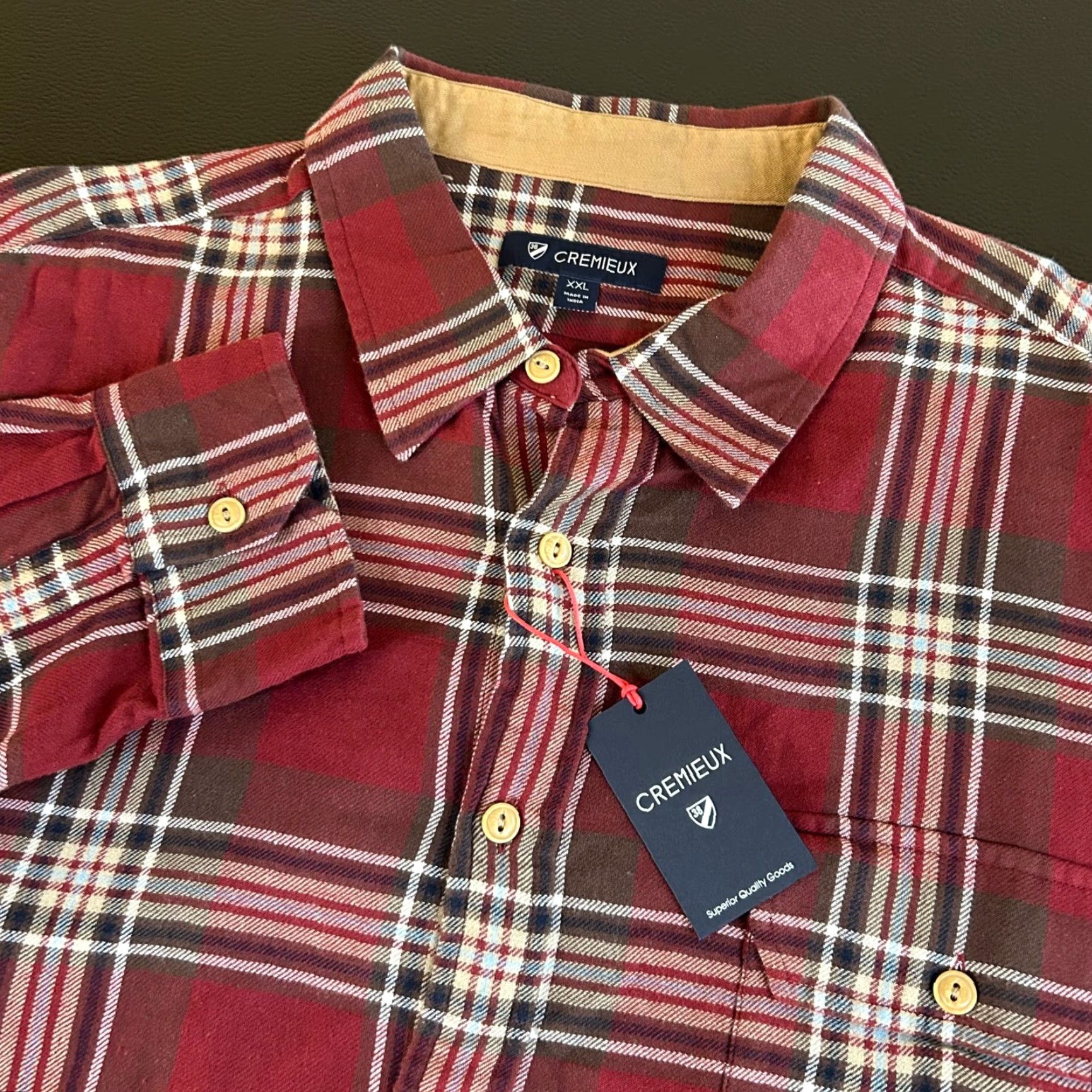 Cremieux Cremieux Flannel Shirt Plaid Button-Up Long Sleeve Casual Red Mens XXL 2XL NWT Size US XXL / EU 58 / 5 - 2 Thumbnail