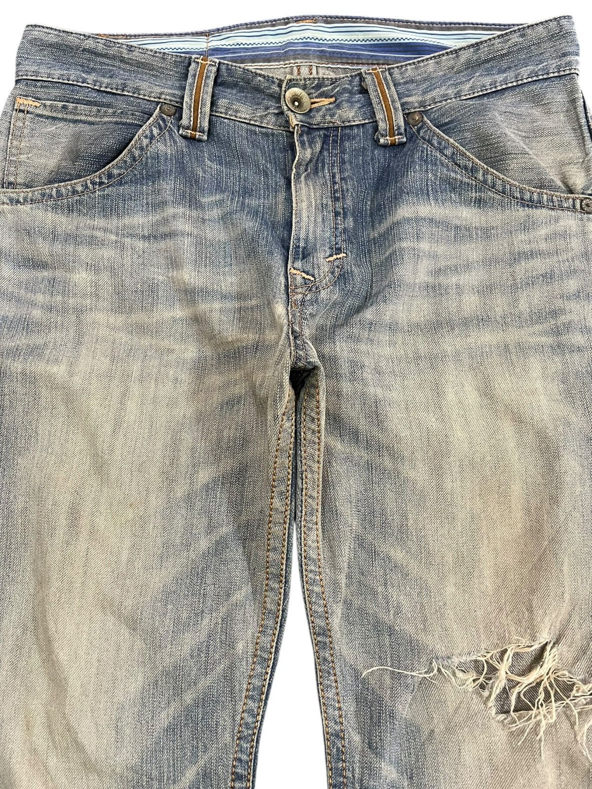 Edwin Vintage Edwin 463 XVS Mudwash Distressed Denim Size US 35 - 2 Thumbnail