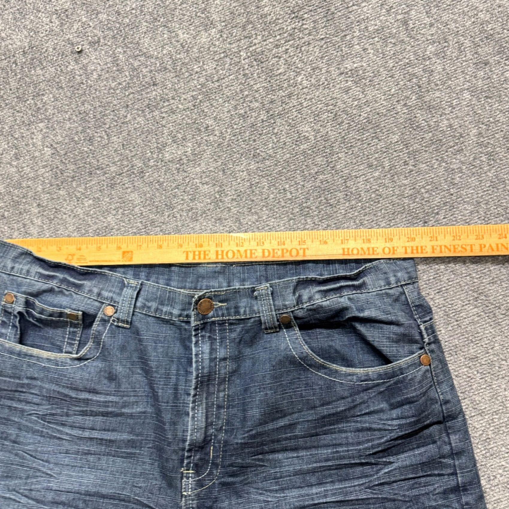 Express VINTAGE Brooklyn Express Denim Jean Shorts Mens 40 Baggy Wide Leg Skater Y2K Grunge Size US 40 / EU 56 - 5 Thumbnail