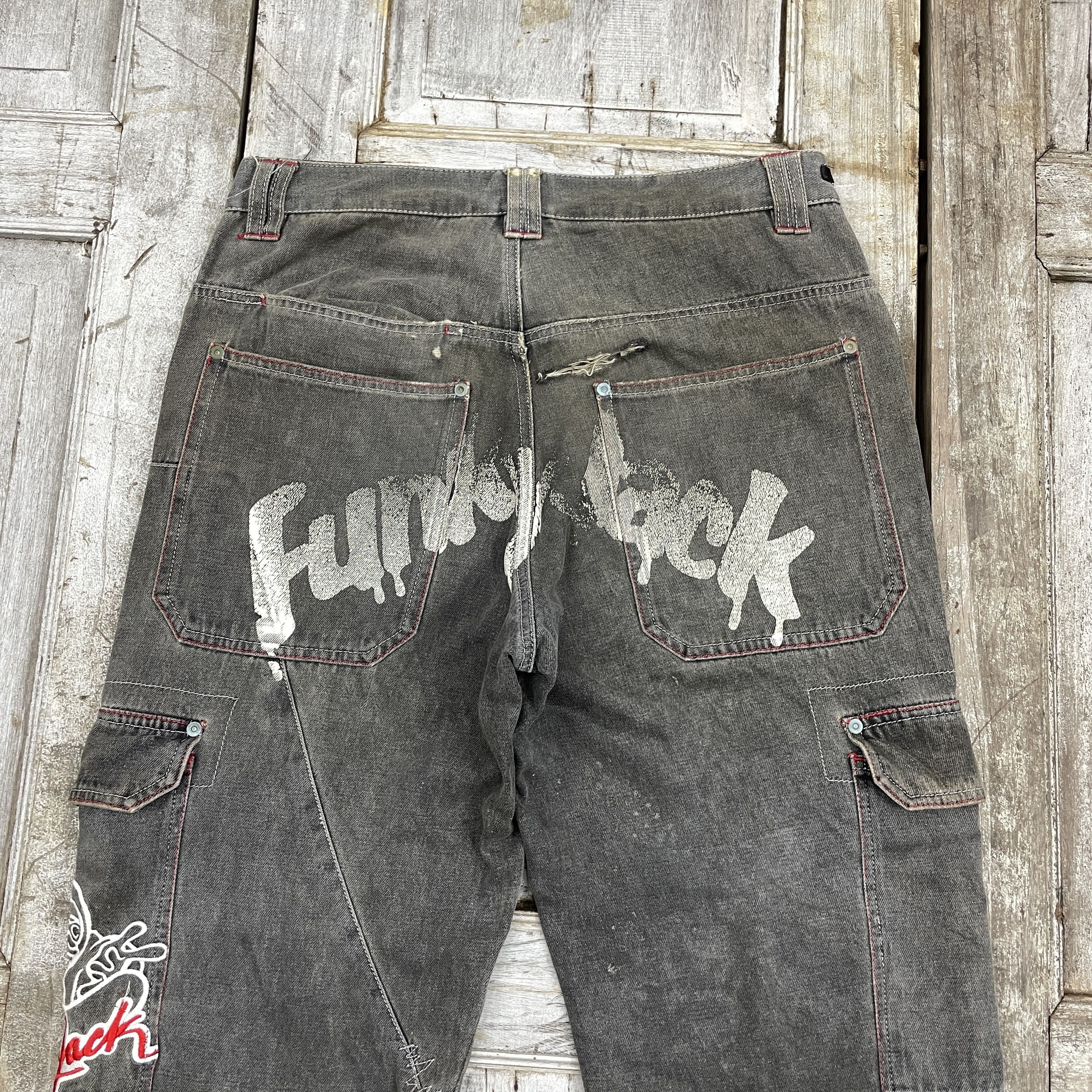 Japanese Brand Vintage Funky Jack Distressed Baggy Cargo Pants-wc294 Size US 33 - 4 Thumbnail