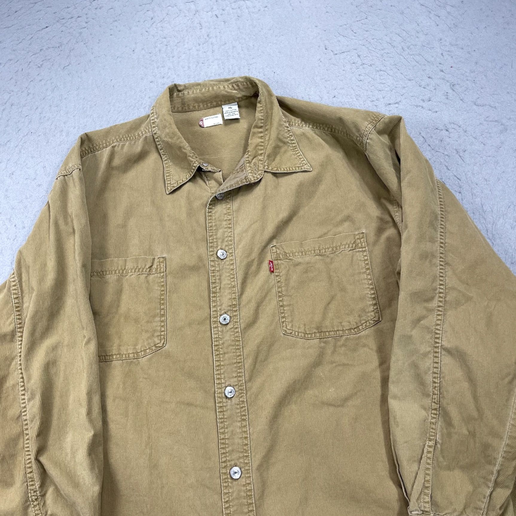 Levi's VINTAGE Levi's Shirt Mens XL Brown Corduroy Cotton Long Sleeve Button-Up Casual 90s Size US XL / EU 56 / 4 - 3 Thumbnail