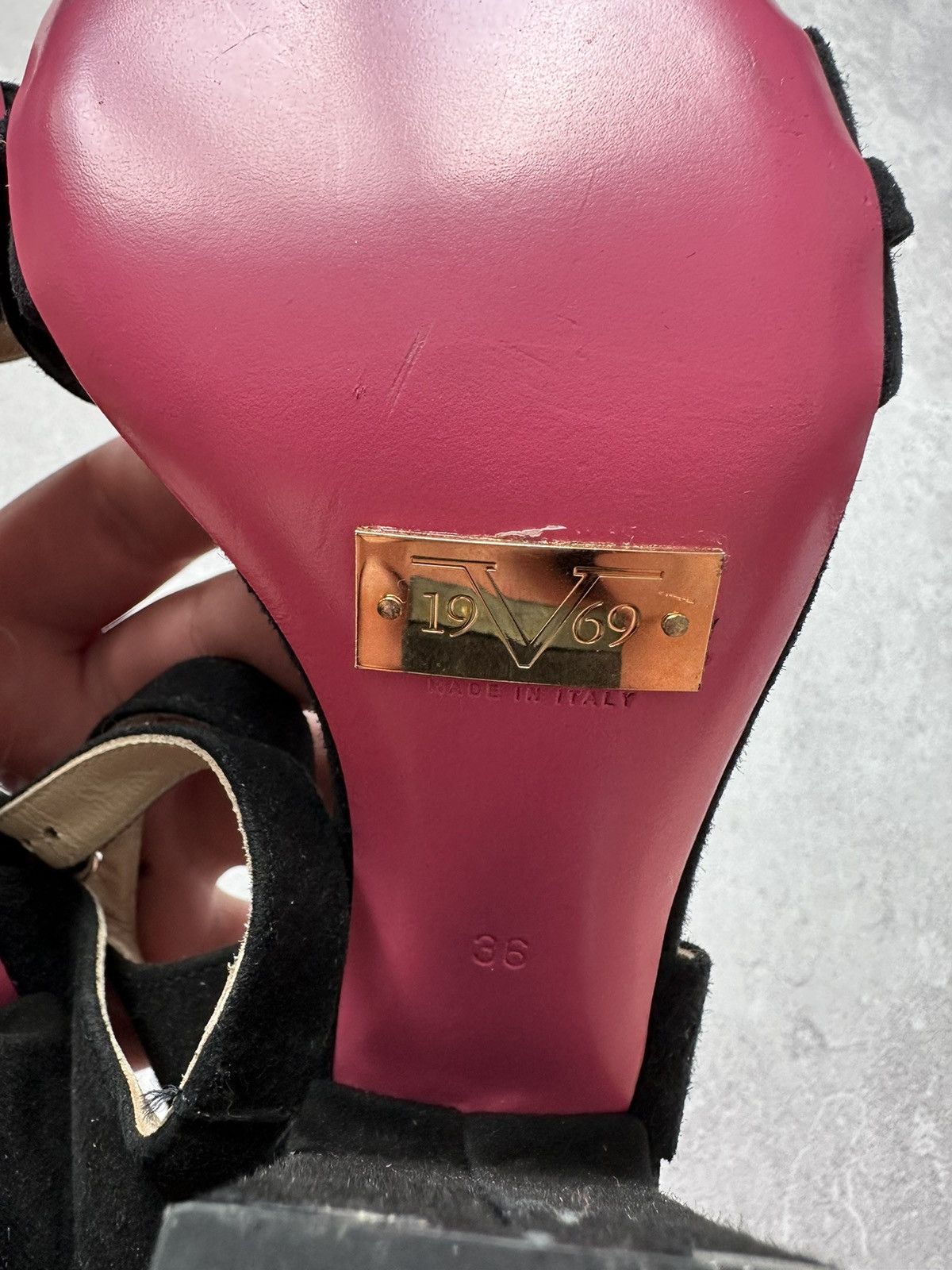 Versace versace 1969 shoes women platform black sz 36 made in Italy Size US 6 / IT 36 - 5 Thumbnail