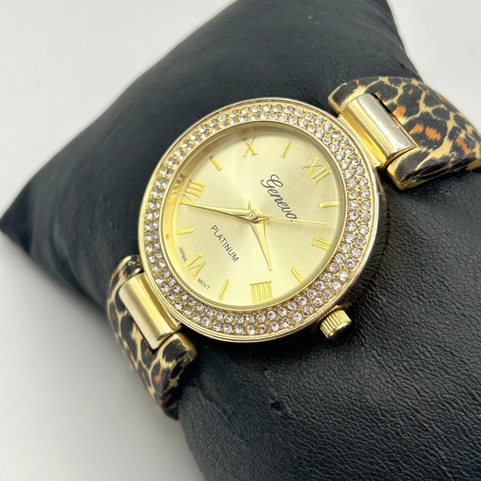 Geneva Geneva Platinum Women's Leopard Print Bangle Cuff Watch Size ONE SIZE - 2 Thumbnail