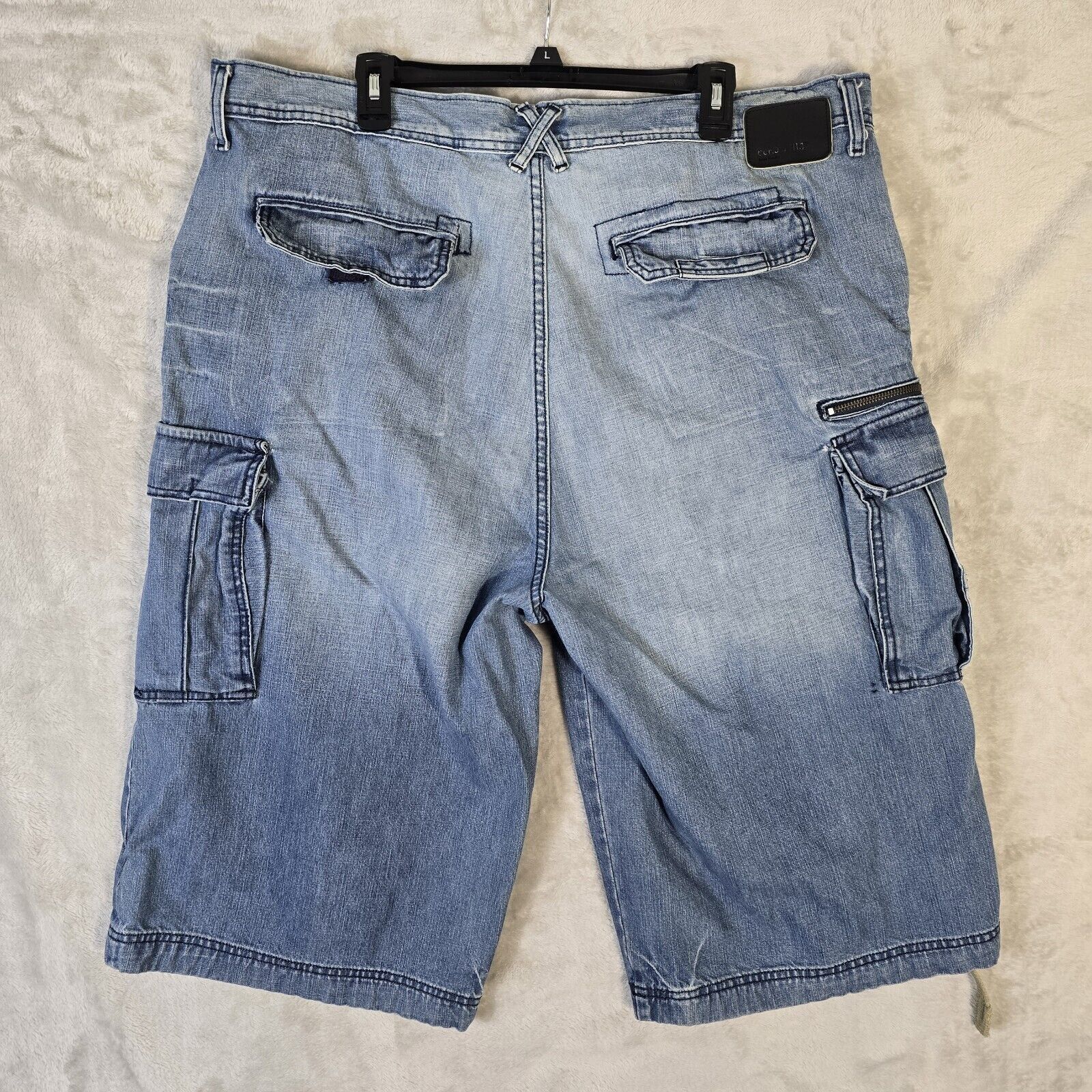 Ecko Unltd. Vtg Ecko Unltd Denim Shorts Mens 40 Blue Baggy Cargo Y2K Size US 40 / EU 56 - 5 Thumbnail