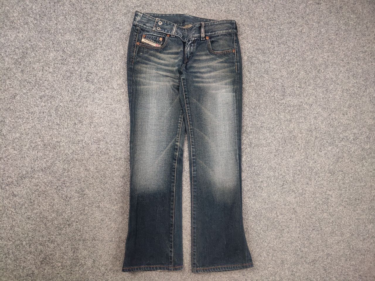 Diesel Vintage Diesel Belted low Rise jeans Flared bootcut Y2K Size 29" - 5 Thumbnail