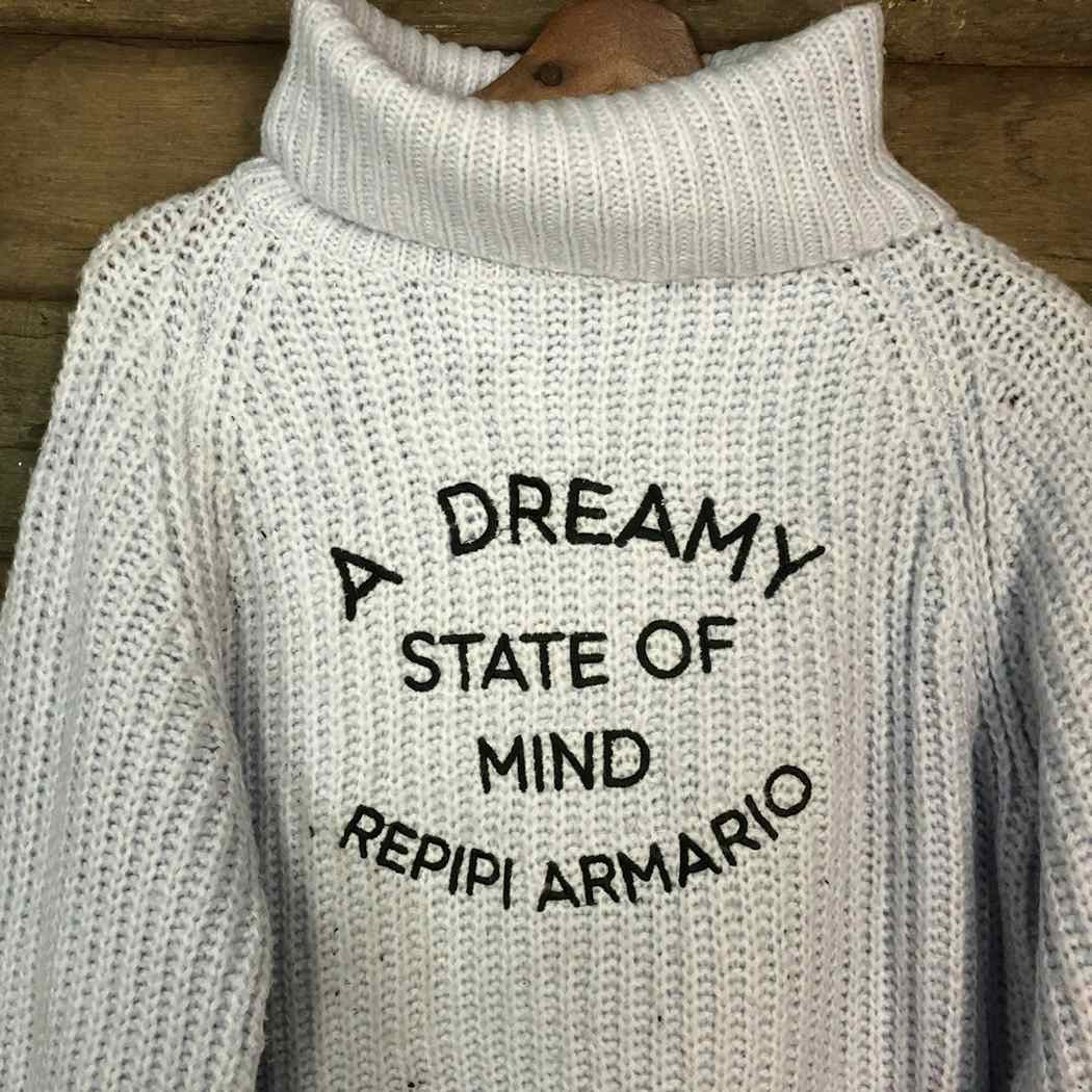 Homespun Knitwear Oversized Repipi Armario Blue Turtle Neck Knitwear #498 Size M / US 6-8 / IT 42-44 - 4 Thumbnail