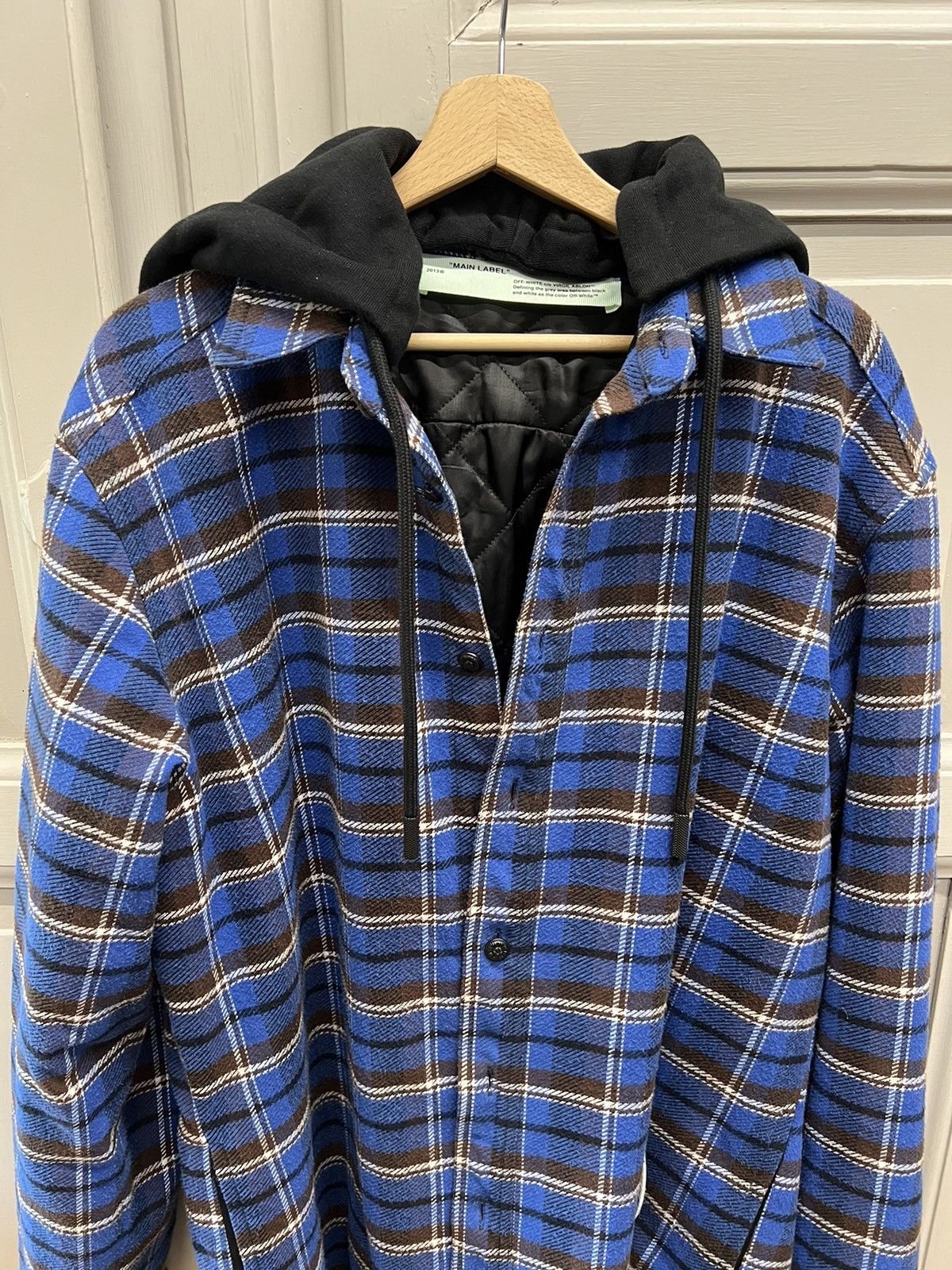 Off-White Off White Check Hooded Jacket Size US M / EU 48-50 / 2 - 2 Thumbnail