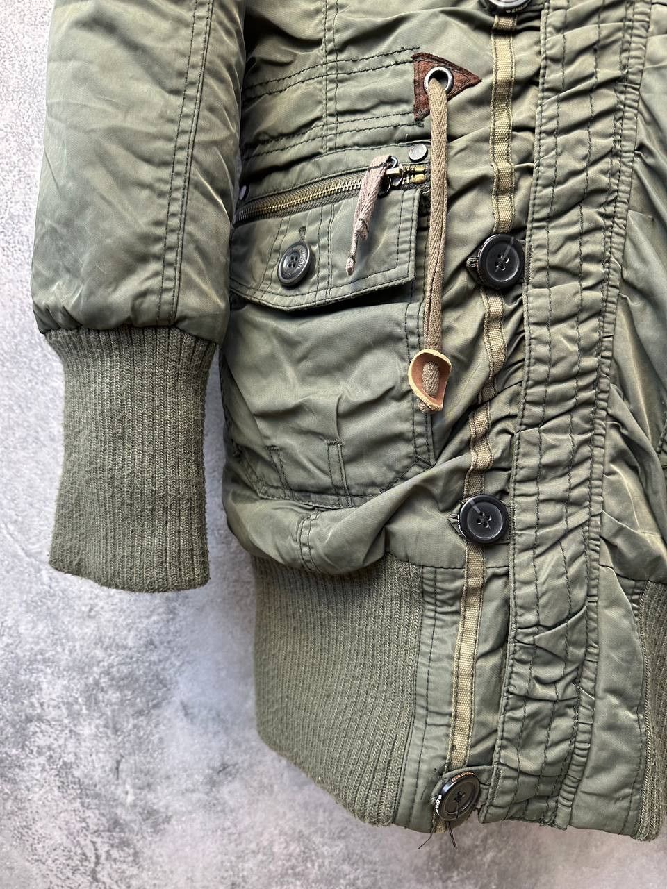 khujo Khujo Cille II Womens Hooded Jacket KHAKI Nylon Zip Fur Size M / US 6-8 / IT 42-44 - 8 Thumbnail