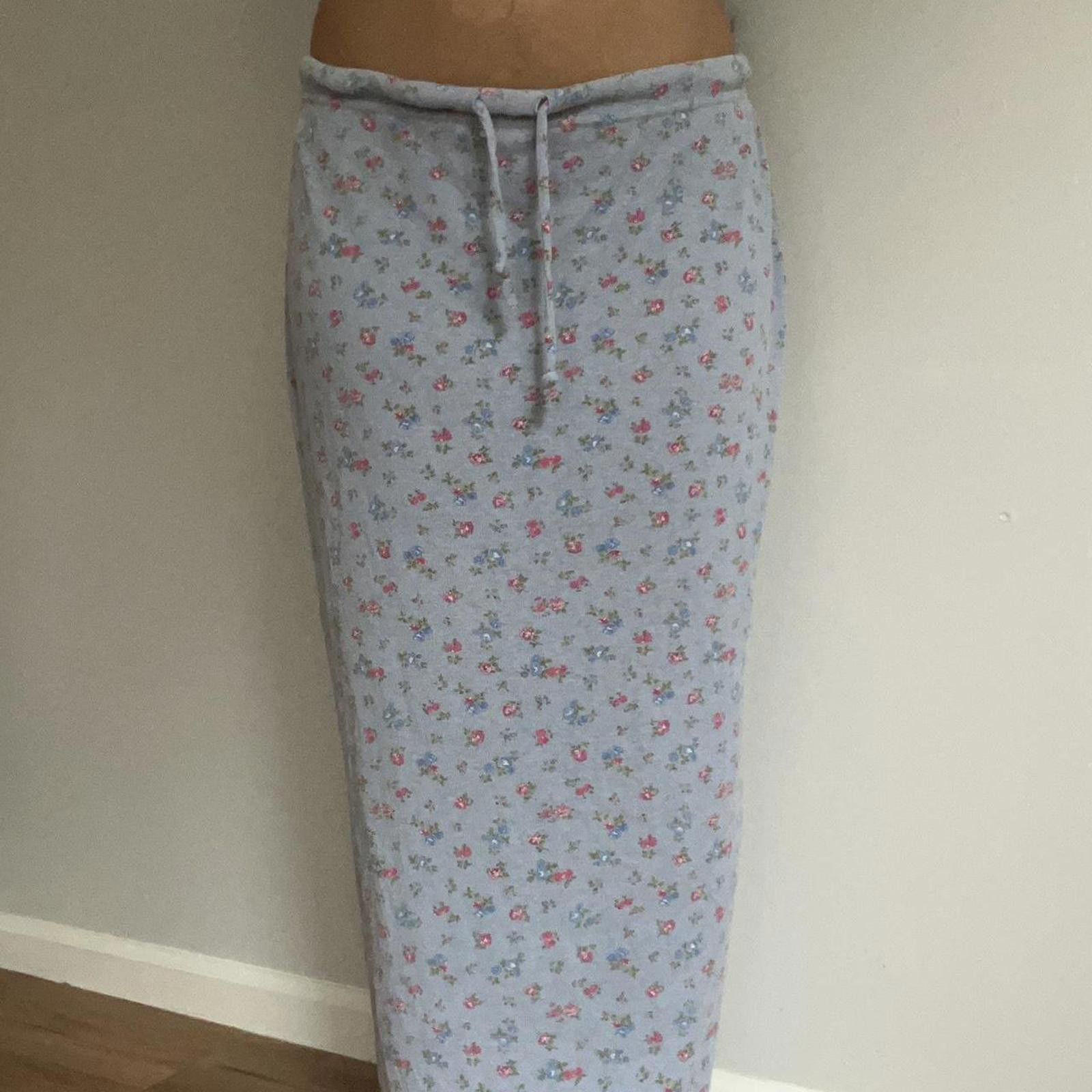 Other Blue floral maxi skirt with drawstring waist #fairycore Size 32" / US 10 / IT 46 - 2 Thumbnail