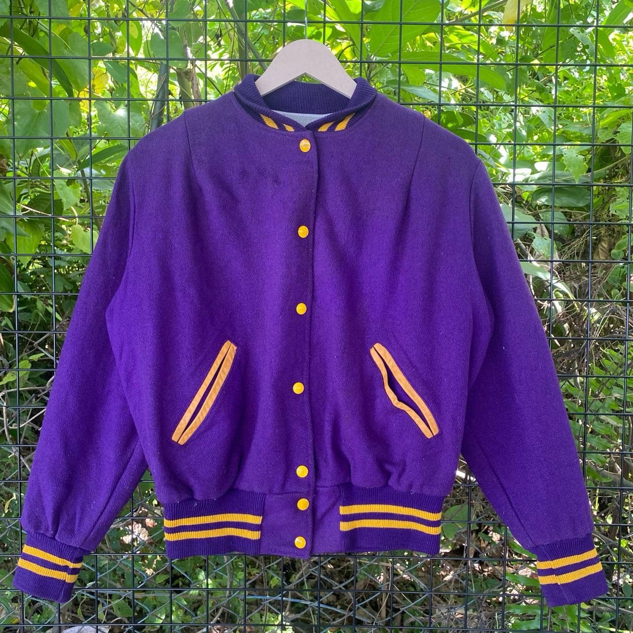 Holloway Vintage Holloway Purple Varsity Jacket Size L / US 10 / IT 46 - 2 Thumbnail