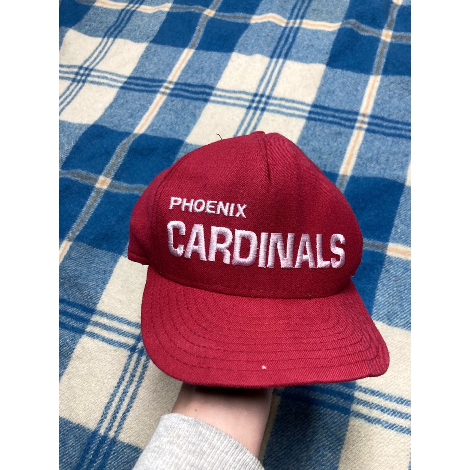 Spell VINTAGE Phoenix Cardinals SnapBack Hat Pro Baseball Cap Wool Spell Out Embroider / Mens / Adjustable / Red / Wool / Baseball Cap Size ONE SIZE - 2 Thumbnail