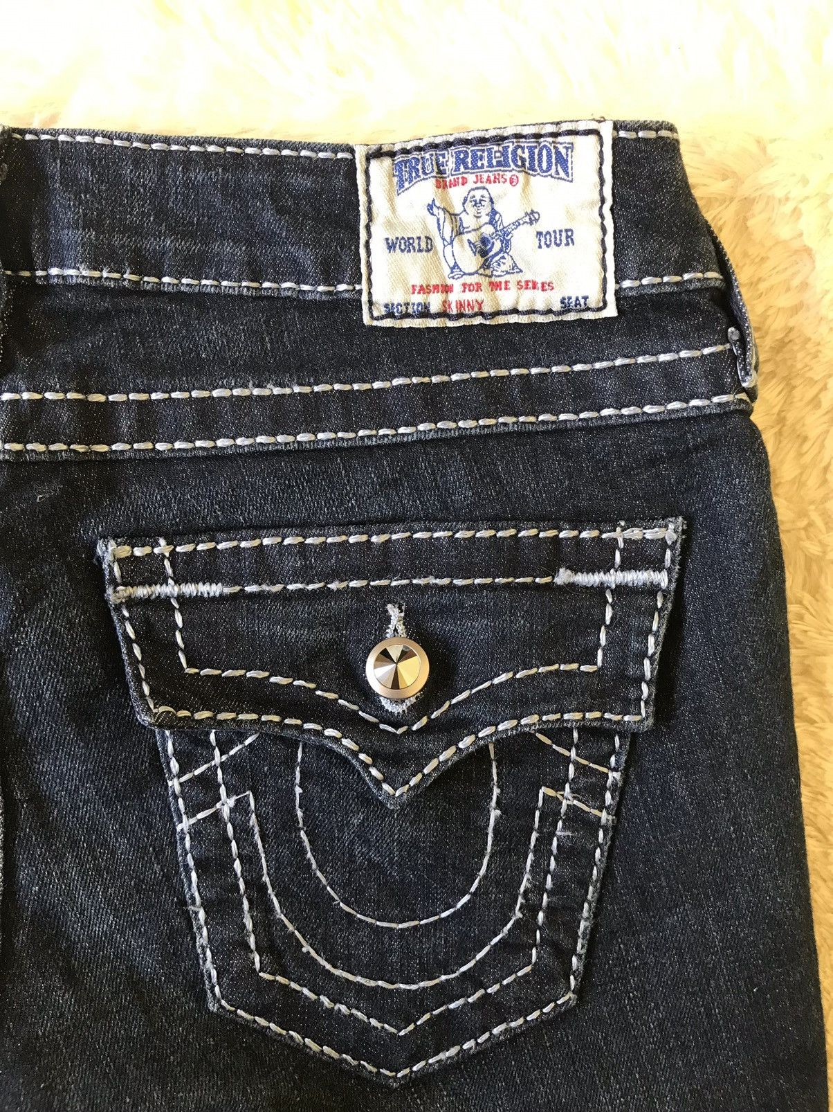 True Religion True Religion Made in USA Vintage Skinny Jeans Navy Size 27" / US 4 / IT 40 - 13 Thumbnail