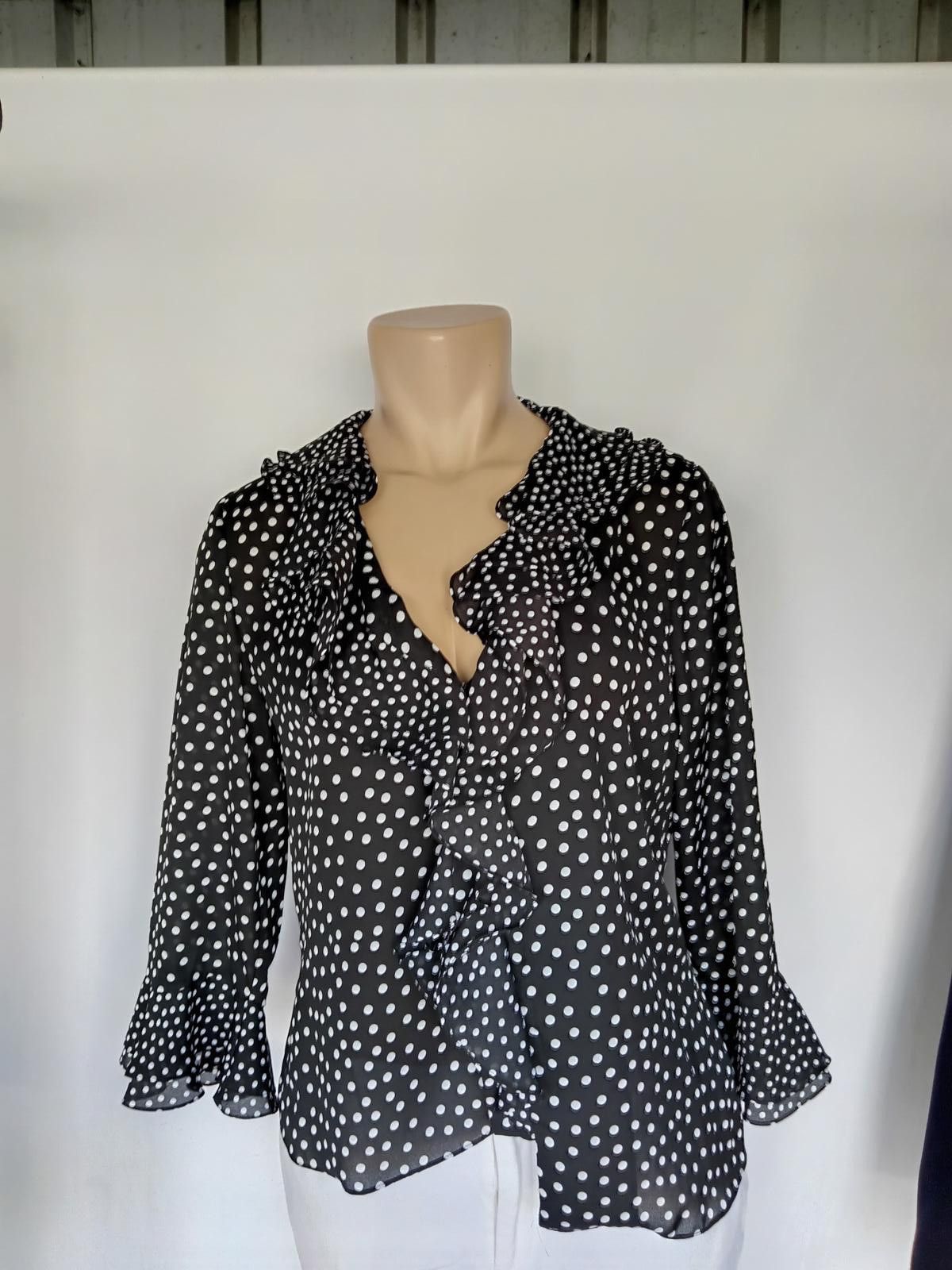 Jones New York Chic Black Polka Dot Blouse by Jones New York Size M / US 6-8 / IT 42-44 - 1 Thumbnail