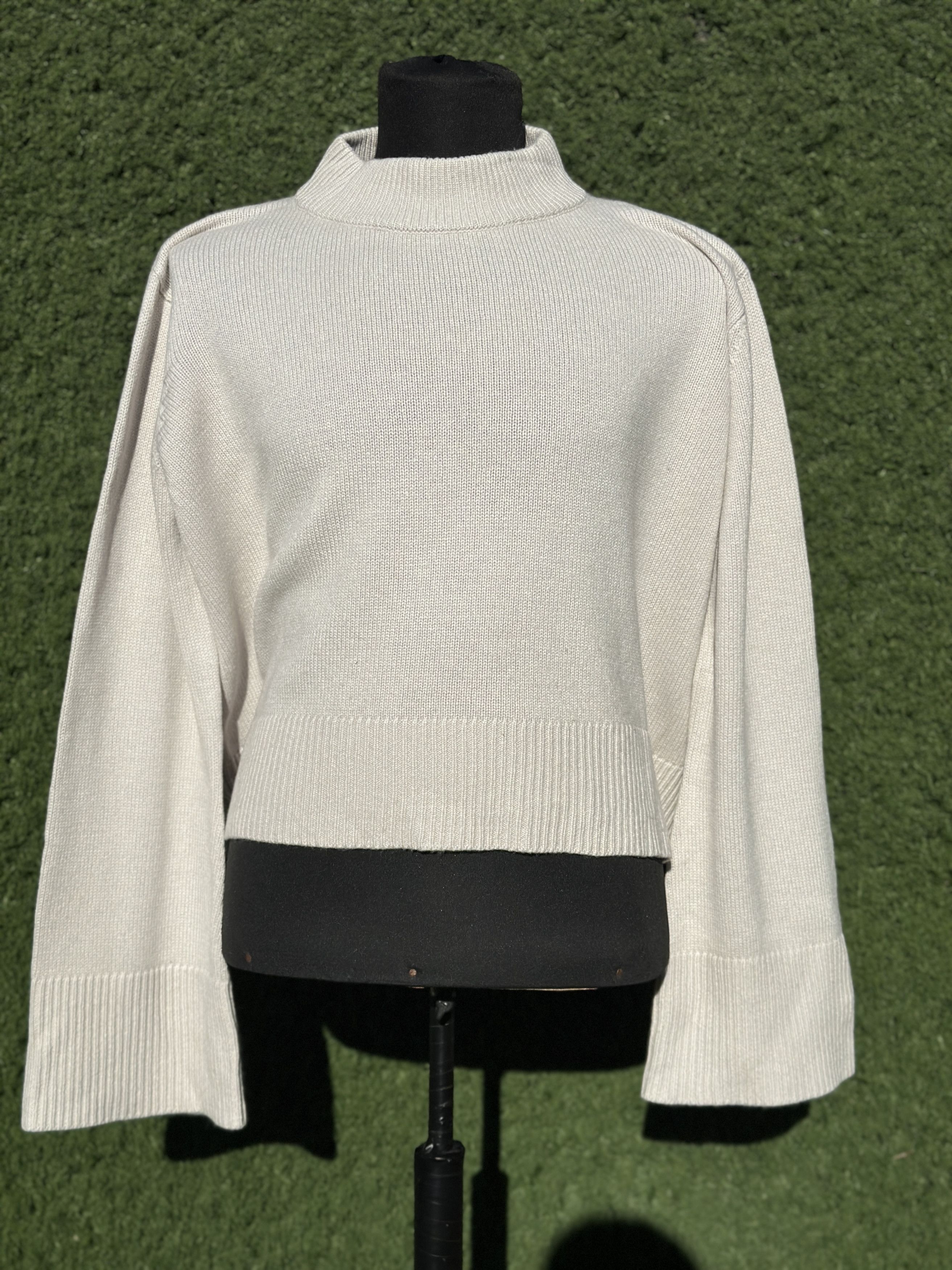 Other Jenni Kayne Size S Cashmere Blend Mock Neck Cropped Boxy Size S / US 4 / IT 40 - 1 Thumbnail