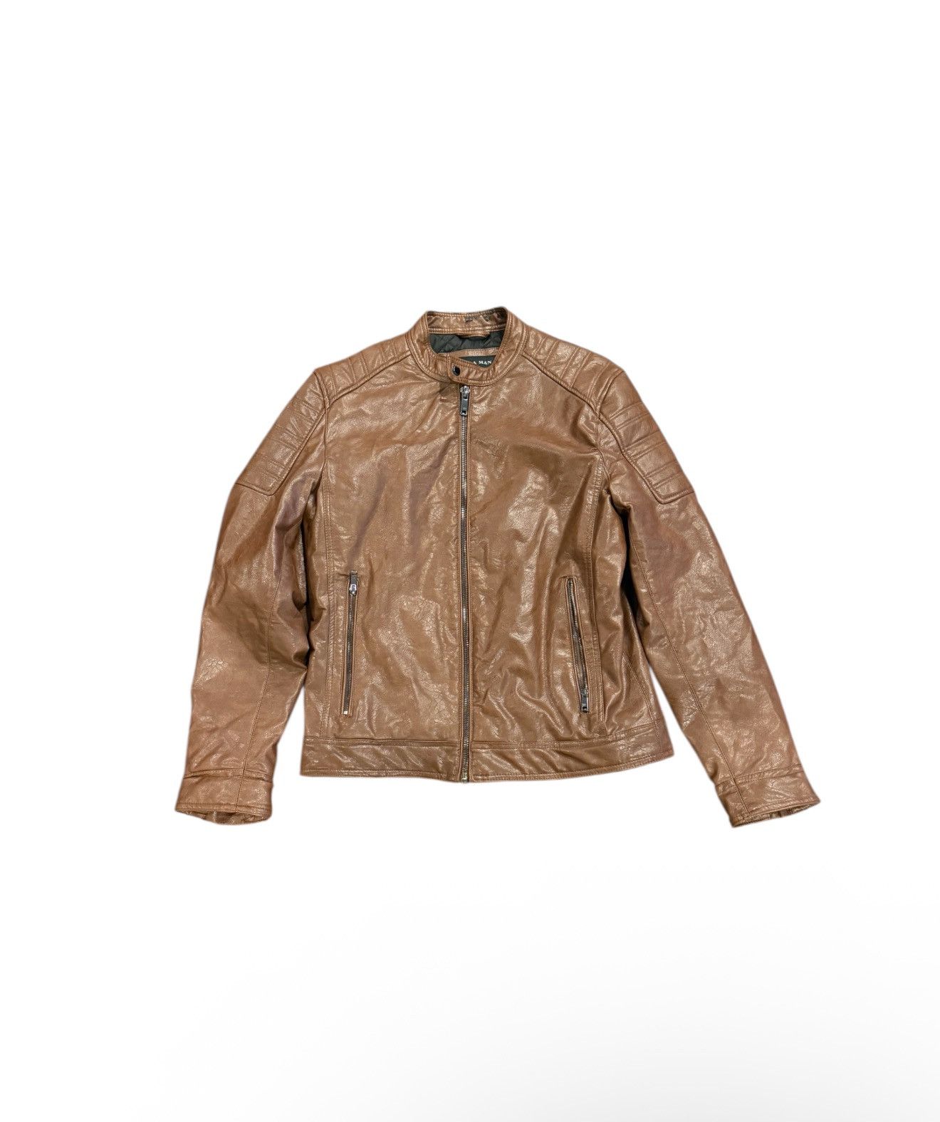 Zara Zara Leather Brown Jacket Size US L / EU 52-54 / 3 - 2 Thumbnail
