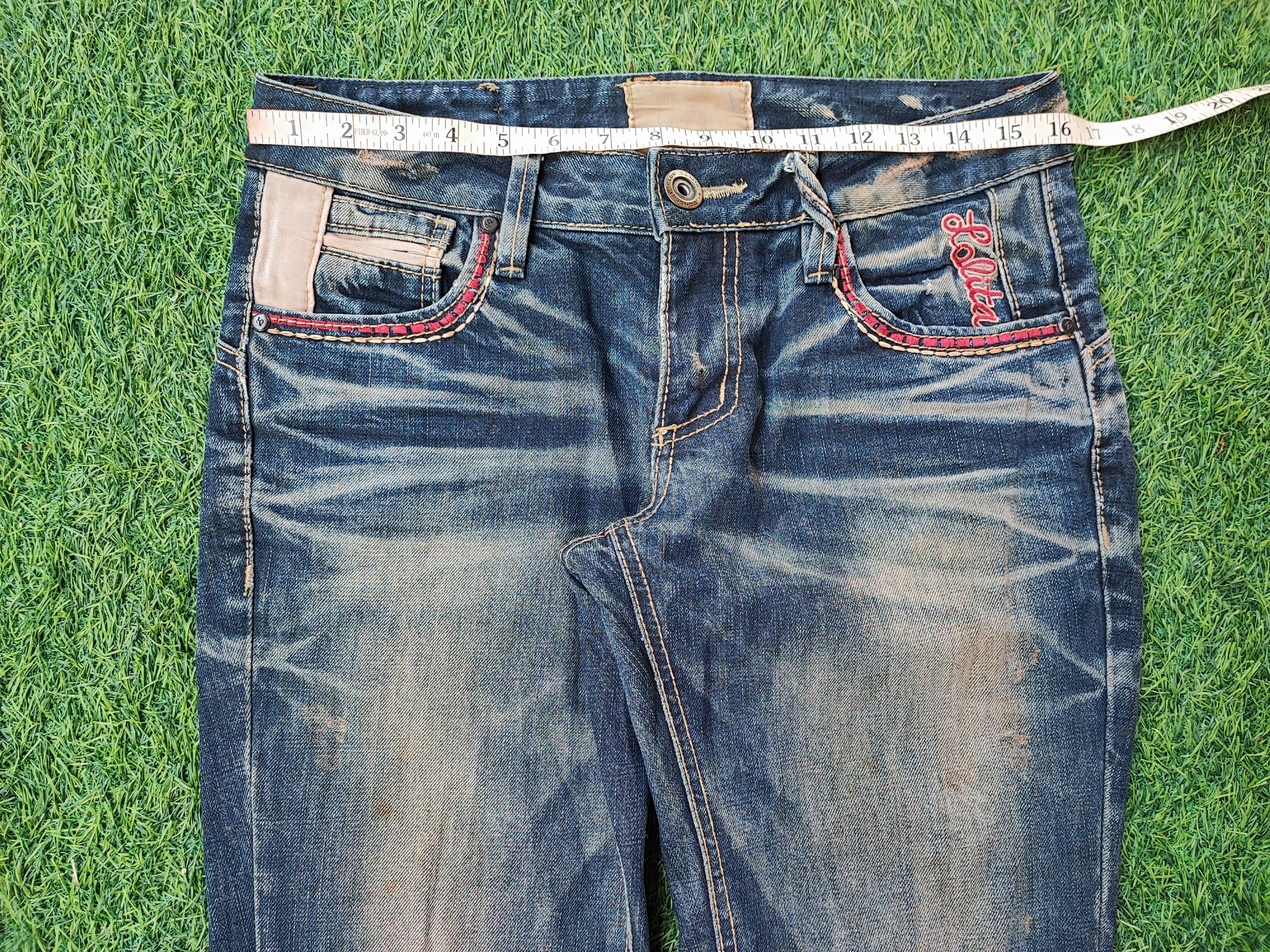 Japanese Brand Rare Yoshitomo Nara Lolita by Concert Club Distressed Jeans Size US 32 / EU 48 - 5 Thumbnail