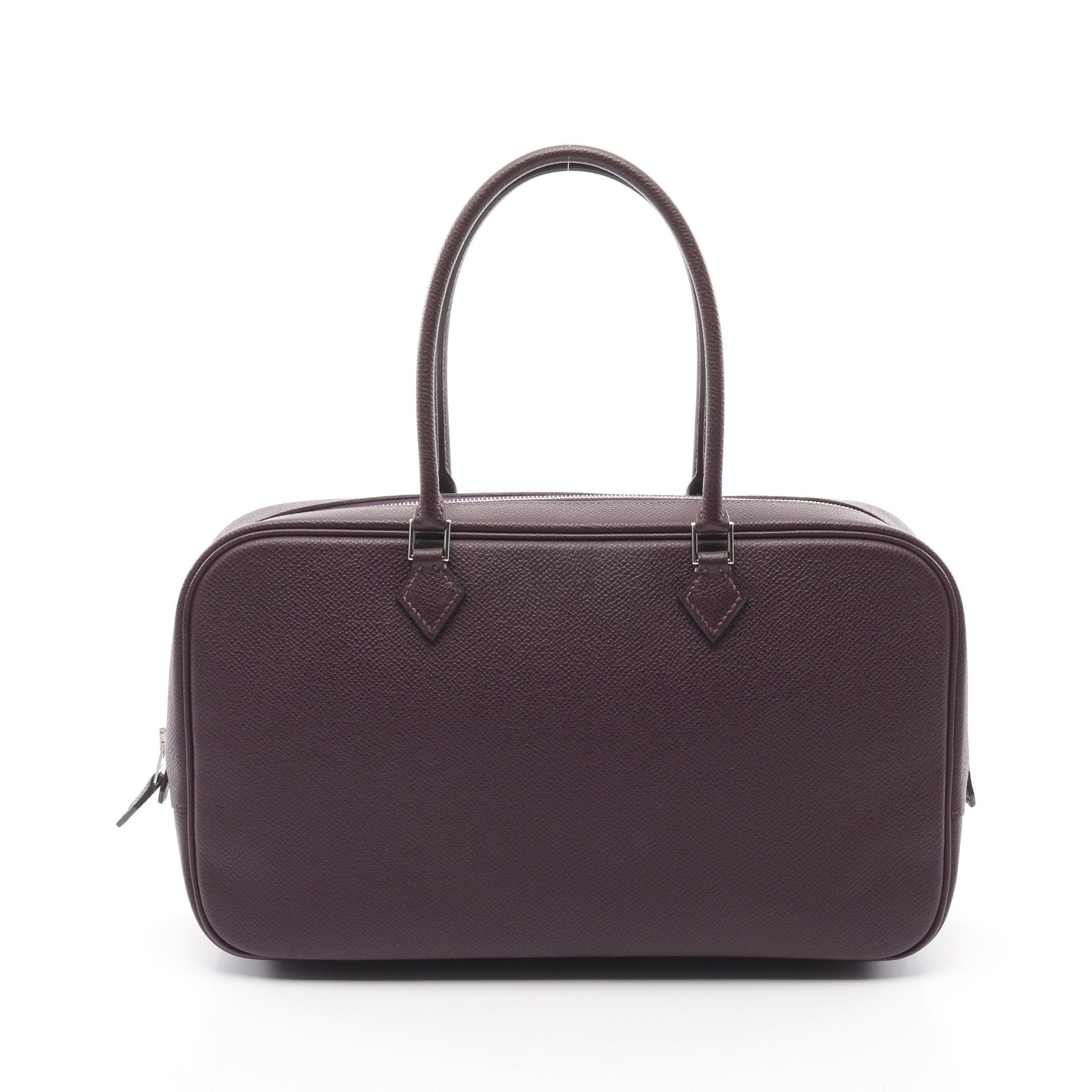 Hermes Hermes Plum Elan 28 Leysin Handbag Veau Epsom Purple Silver Hardware □I Stamp (Manufactured Around 2005) Size ONE SIZE - 1 Thumbnail