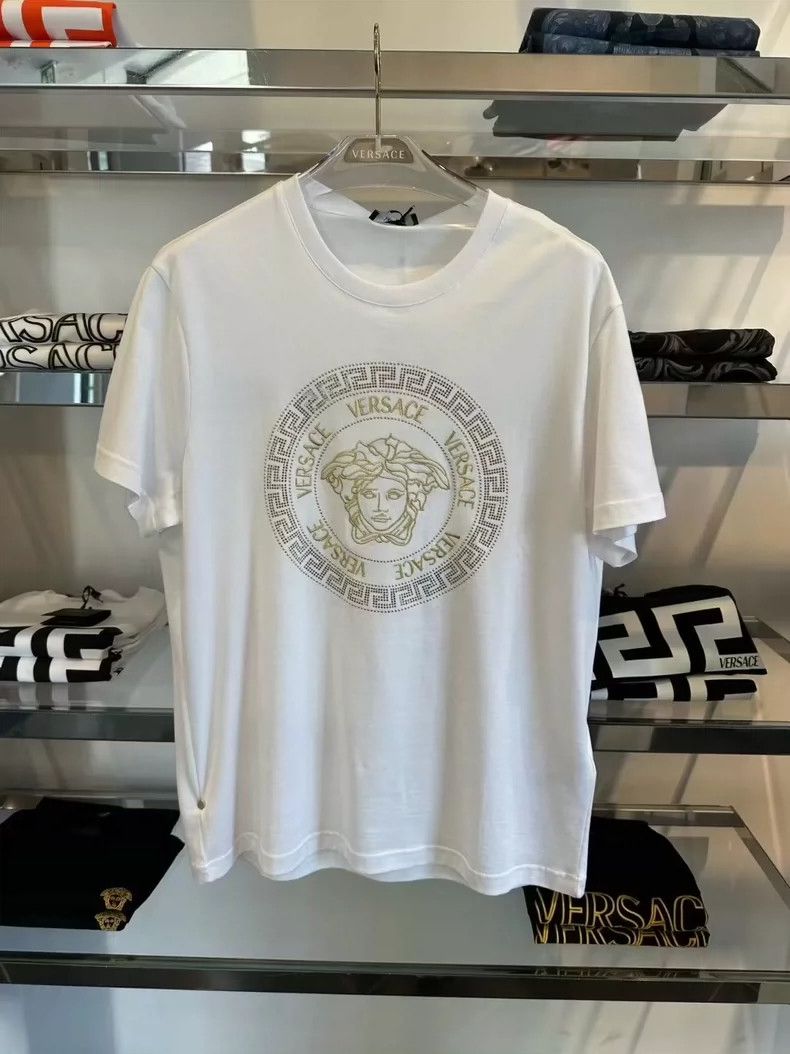 Versace Versace Men's Medusa logo hot diamond short sleeves Size US S / EU 44-46 / 1 - 1 Thumbnail