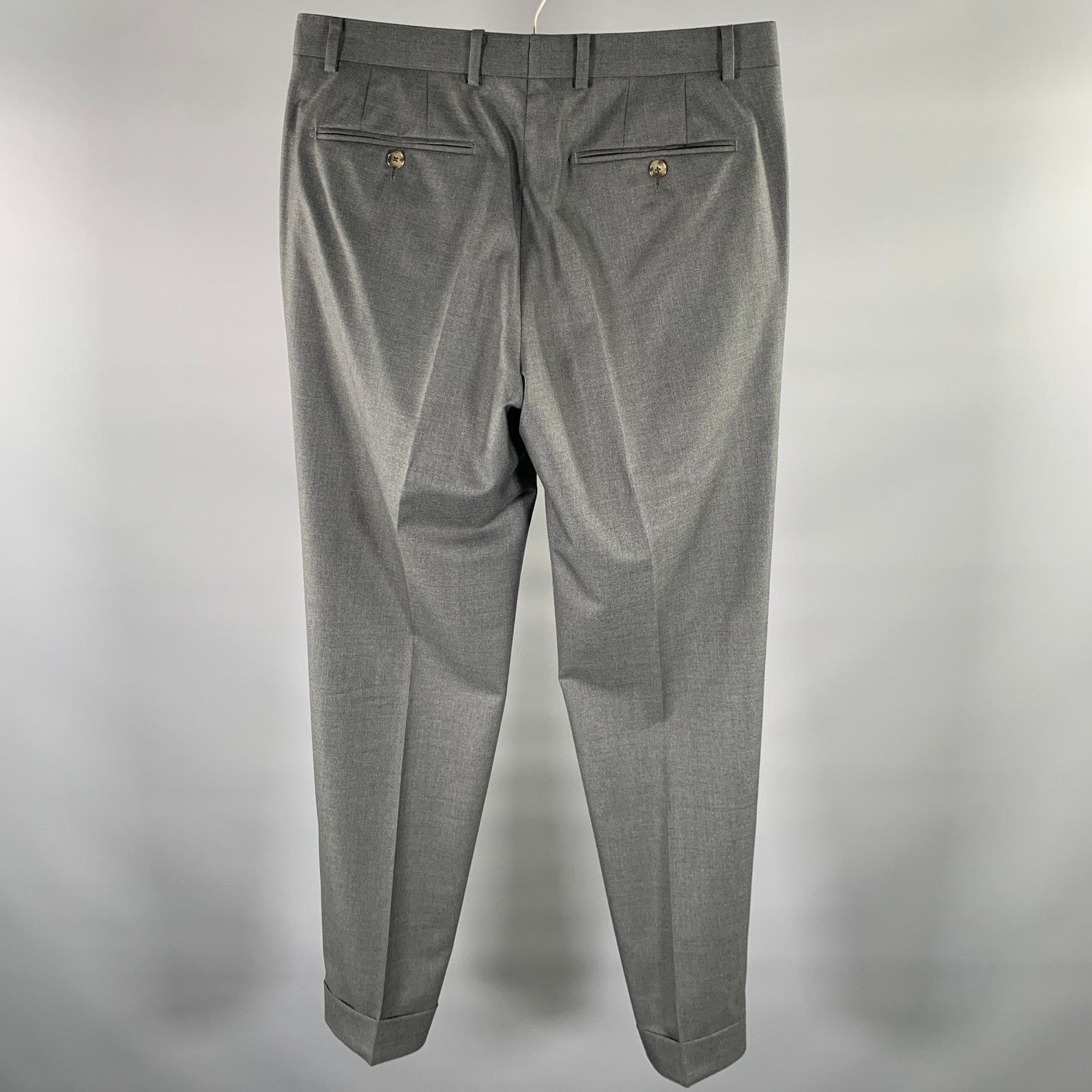 Other ATELIER MUNRO Size 32 Dark Grey Wool Slim Fit Dress Pants Size US 32 / EU 48 - 2 Thumbnail