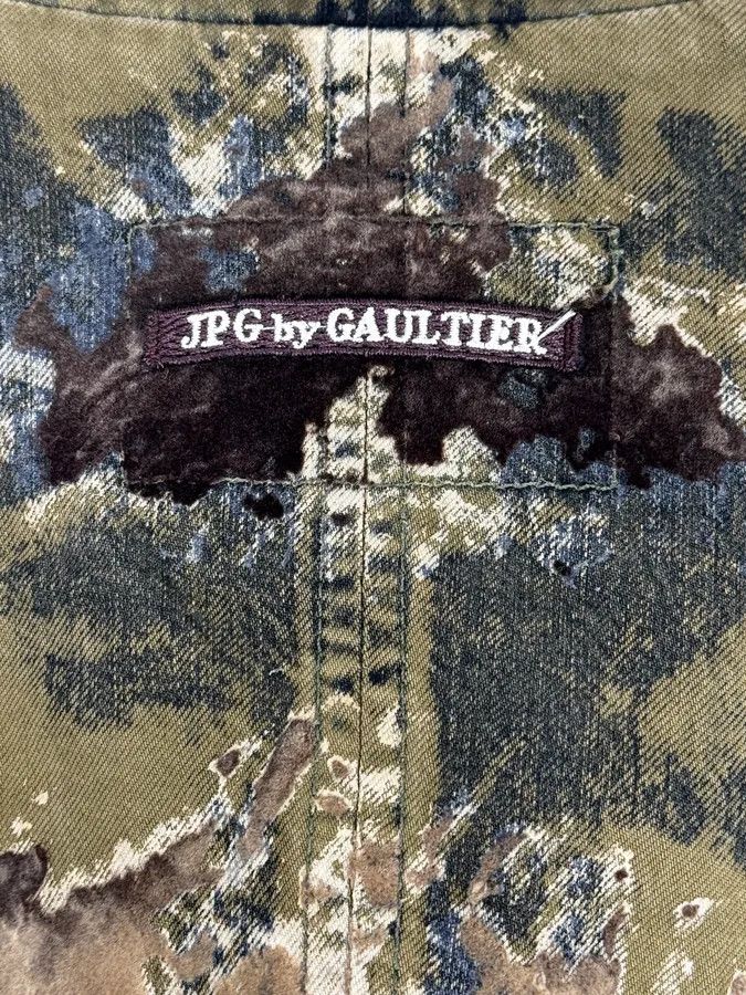 Jean Paul Gaultier 2000s Jean Paul Gaultier Earth Eroded Green Organic Velvet Jacket Size US S / EU 44-46 / 1 - 12 Thumbnail