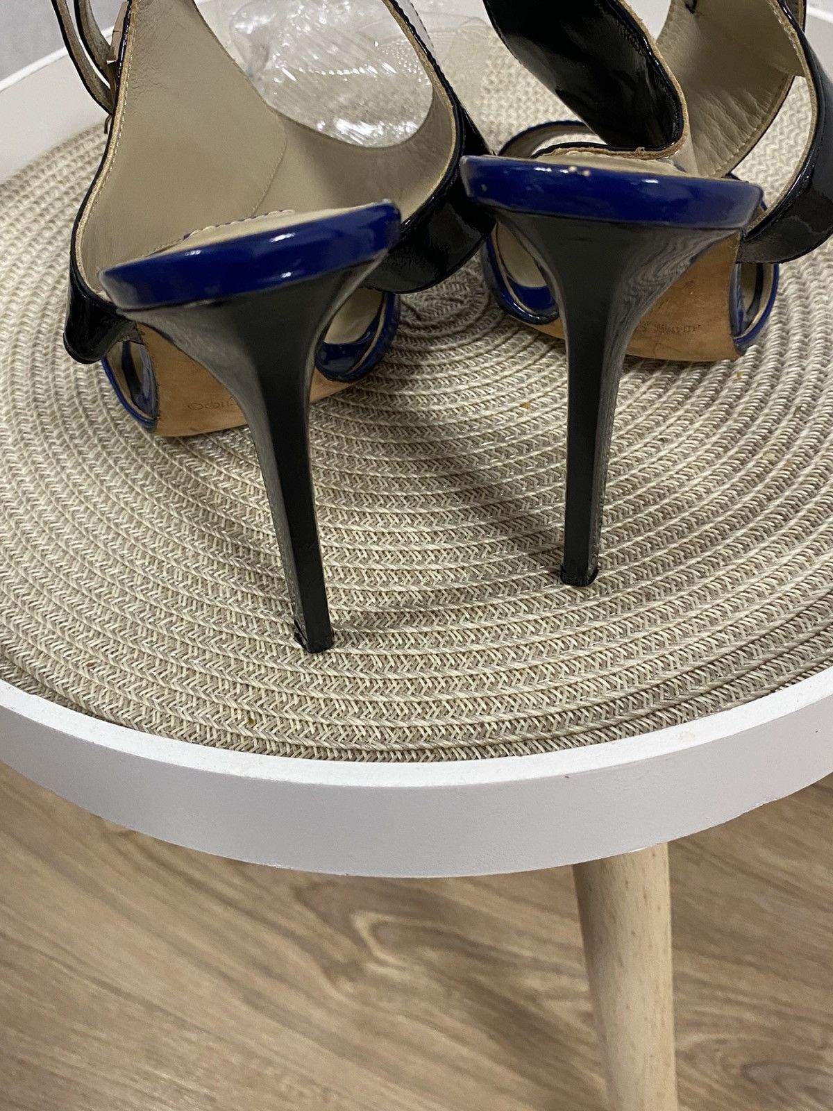 Jimmy Choo Jimmy Choo x H&M Patent Leather Hills blue and black Sz: 38 Size US 8 / IT 38 - 5 Thumbnail