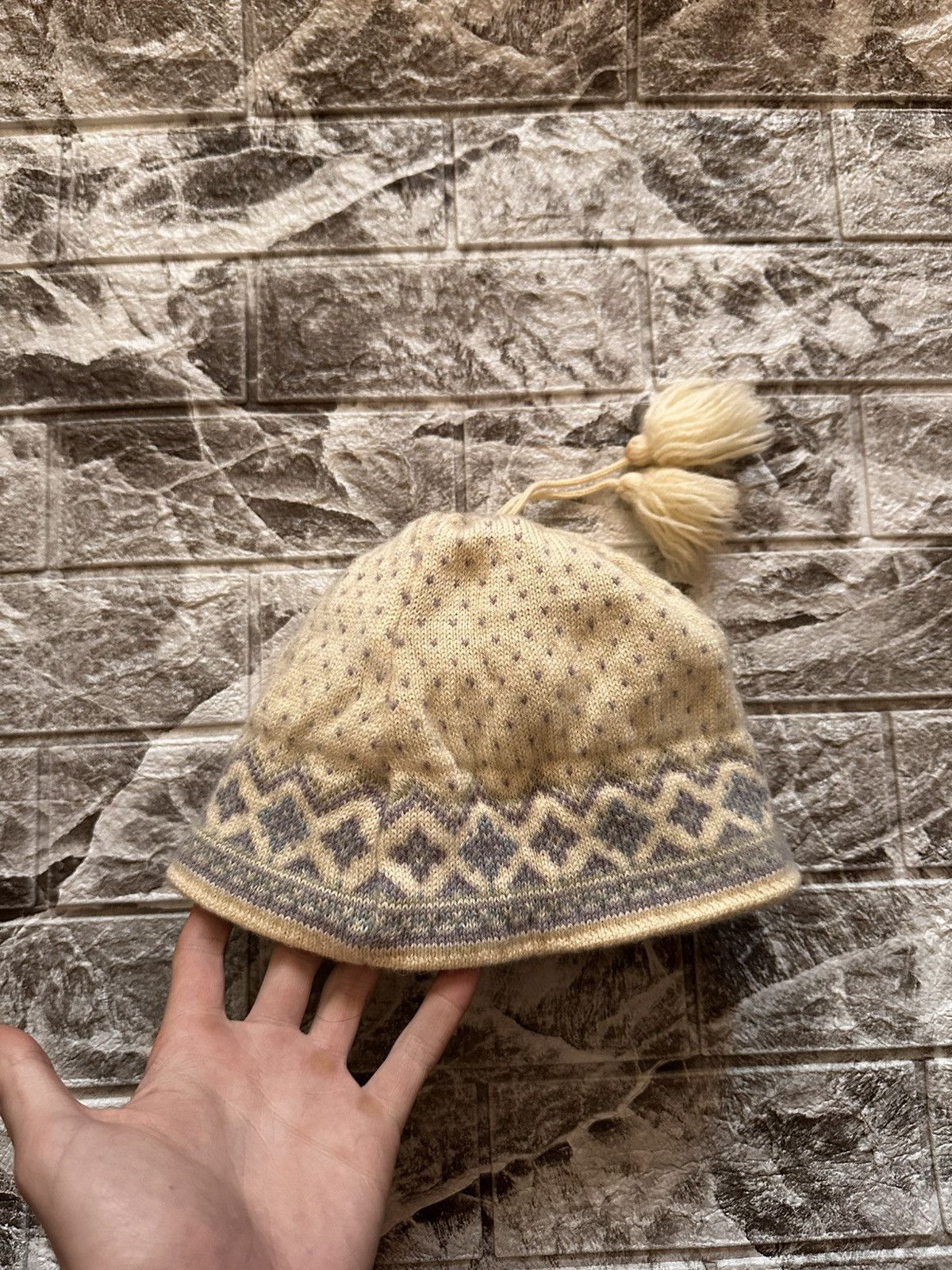 Dale Of Norway Vintage Dale of Norway Wool Knit Hat with Tassels Winter Ski Size ONE SIZE - 4 Thumbnail