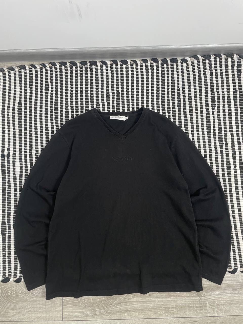 Yves Saint Laurent Vintage Yves Saint Laurent Logo V Neck Long Sleeve Shirt Y2K Size US L / EU 52-54 / 3 - 1 Thumbnail